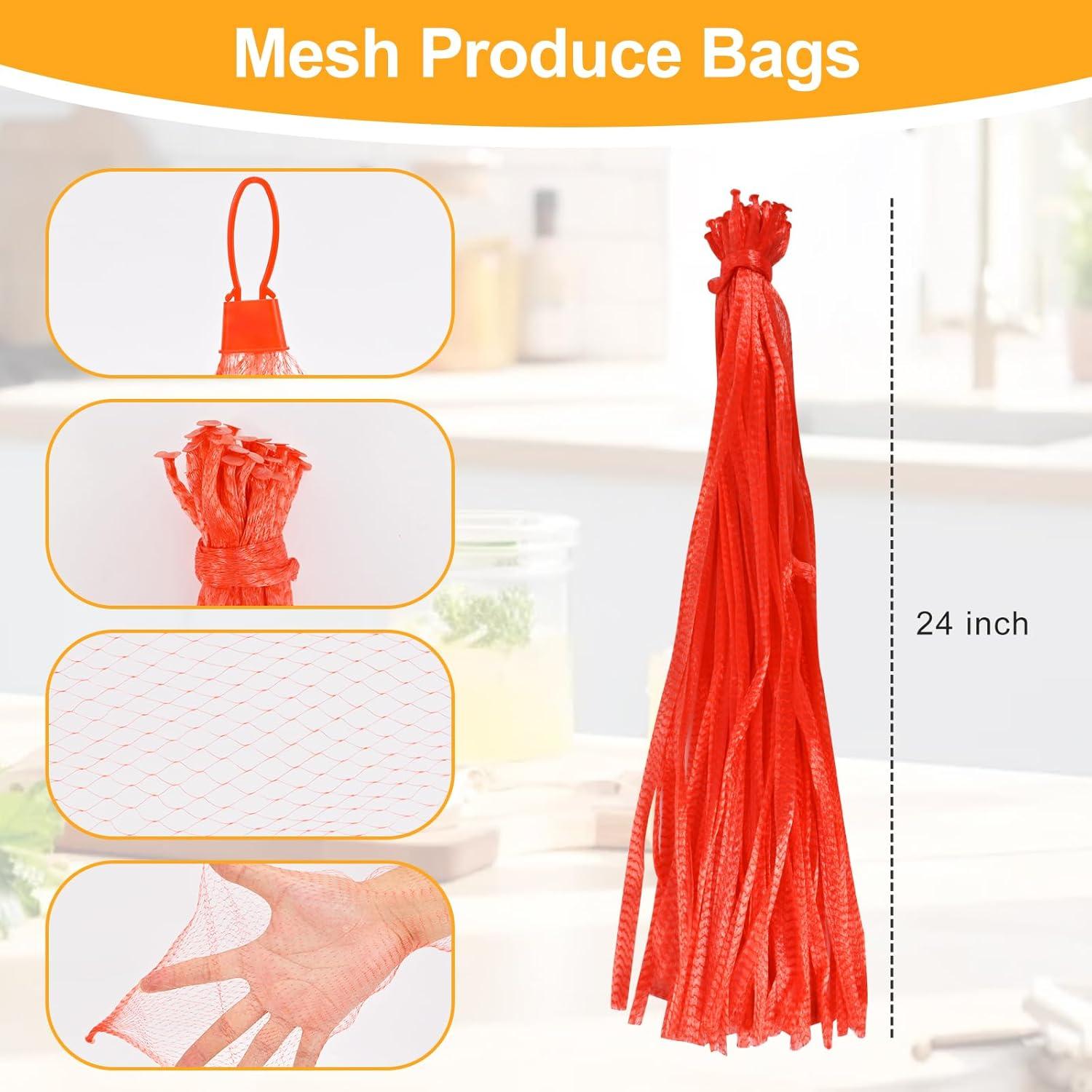 Paquete de 100 bolsas de malla nylon HXSMUYC 61 cm reutilizables