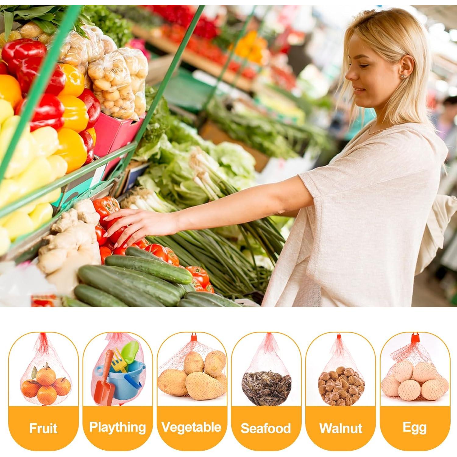 Paquete de 100 bolsas de malla nylon HXSMUYC 61 cm reutilizables