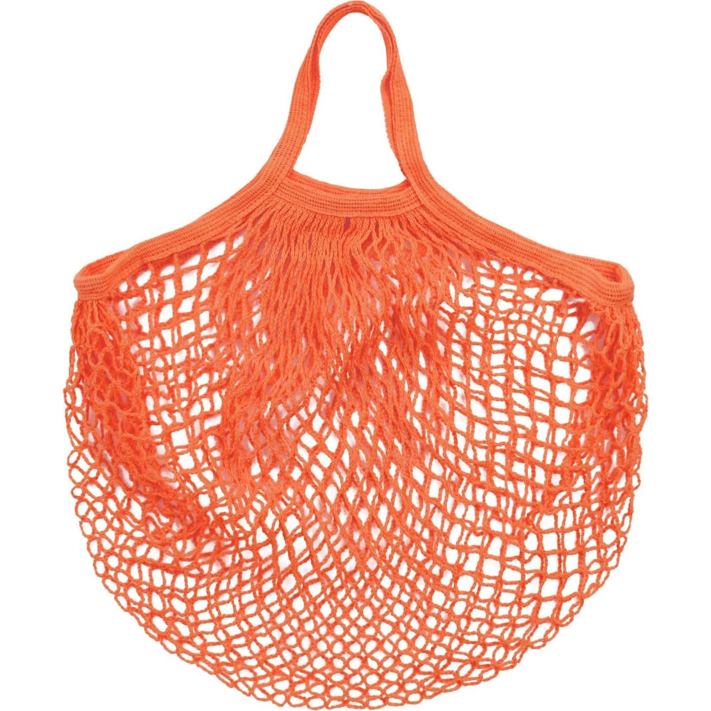 Bolsa de Malla de Algodón Reutilizable Naranja 48x35cm