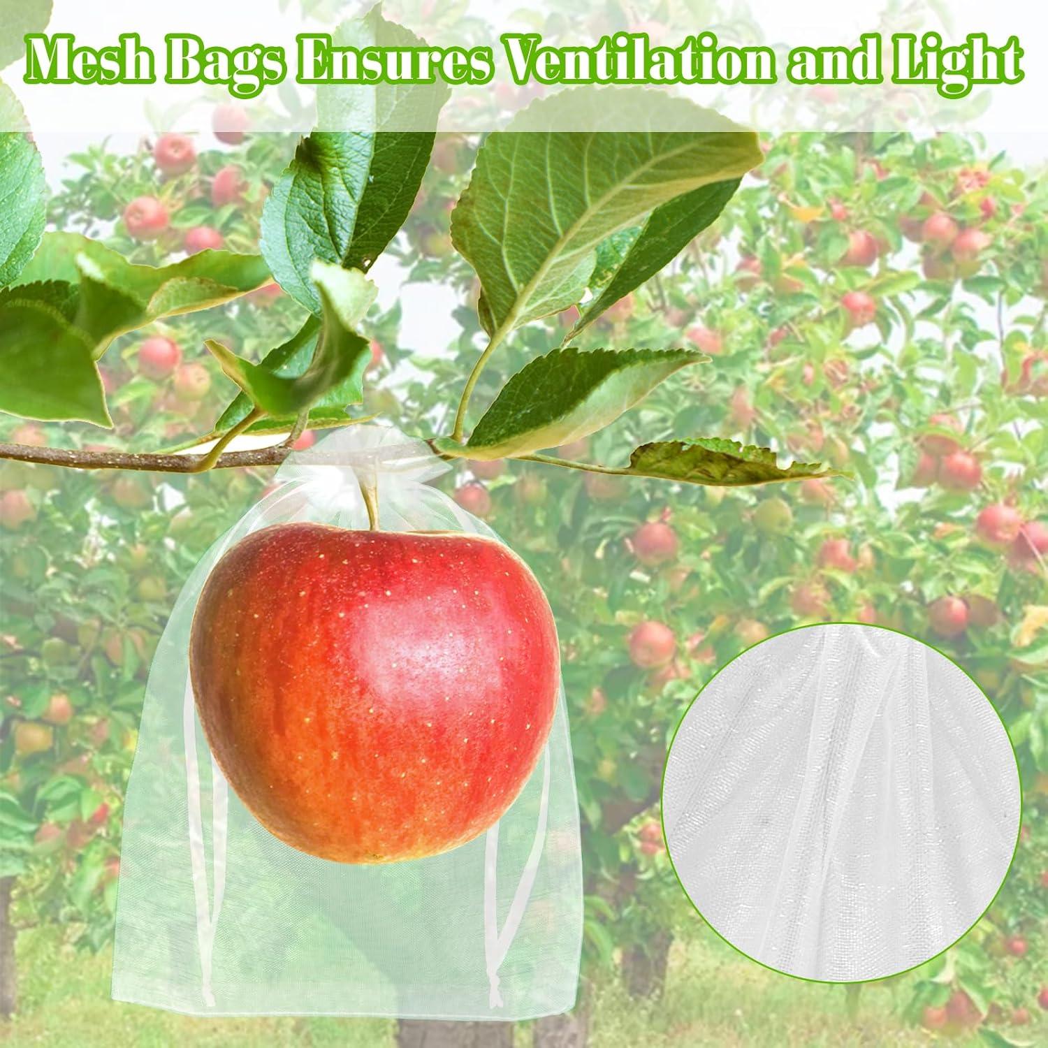 Bolsas de Malla Reutilizables Morcheiong 60 Pcs 15x20 cm Blancas