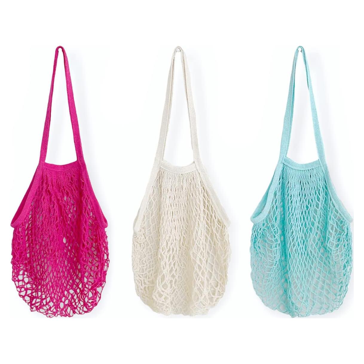 Set de 3 bolsas de malla de algodón reutilizables - allydrew