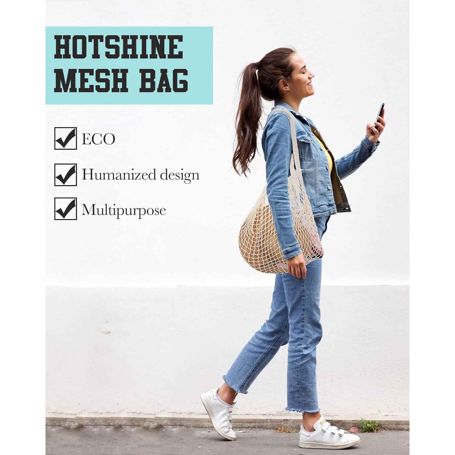 Bolsas de Malla Reutilizables Eccliy 12 Piezas Algodón Beige