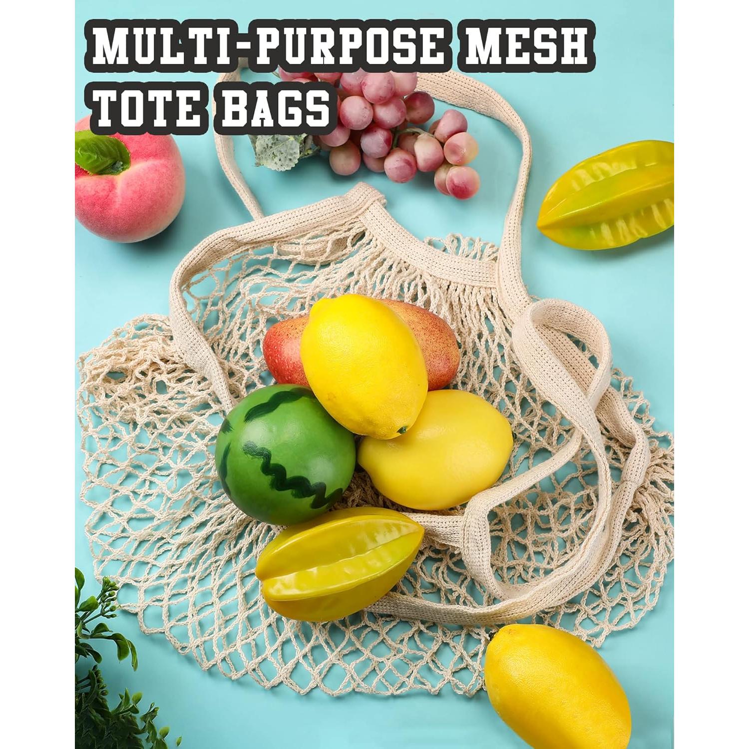 Bolsas de Malla Reutilizables Eccliy 12 Piezas Algodón Beige