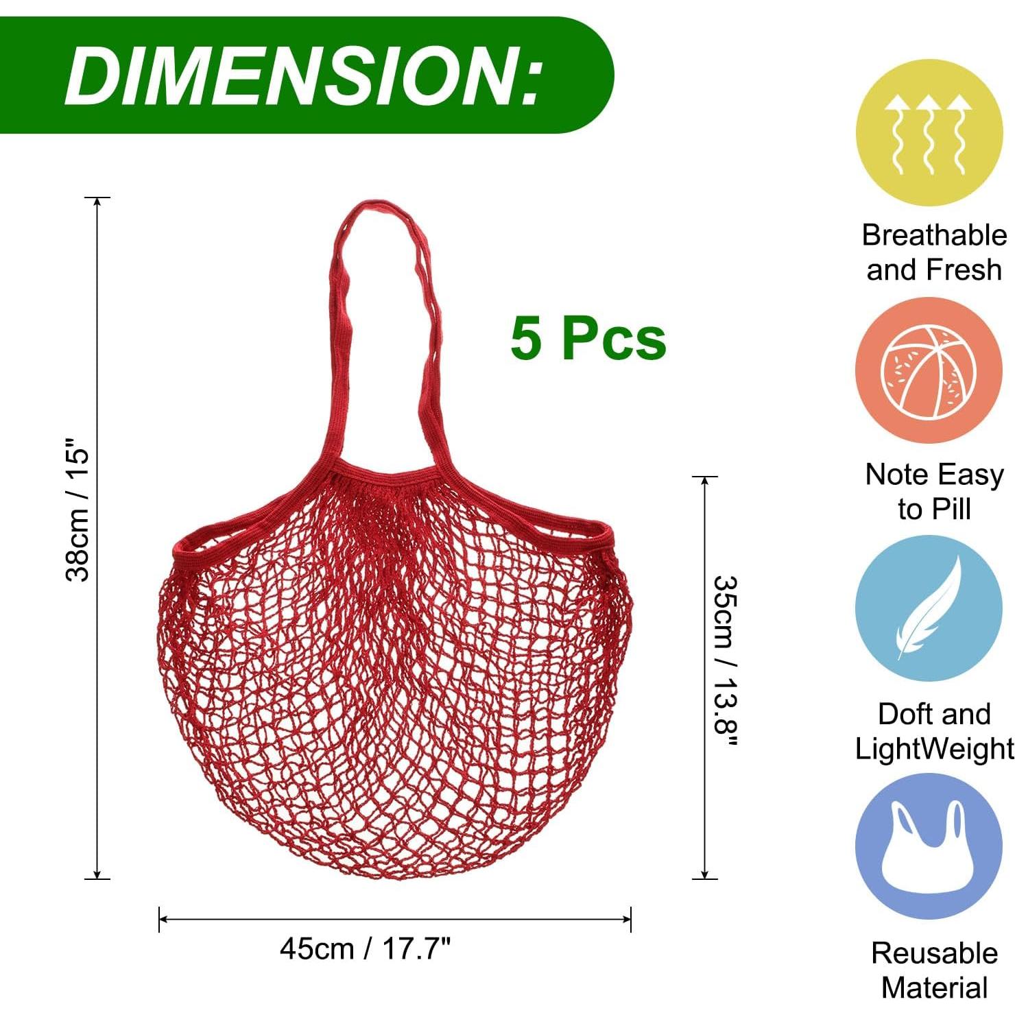 Bolsas de Almacenamiento Reutilizables uxcell de Malla Algodón