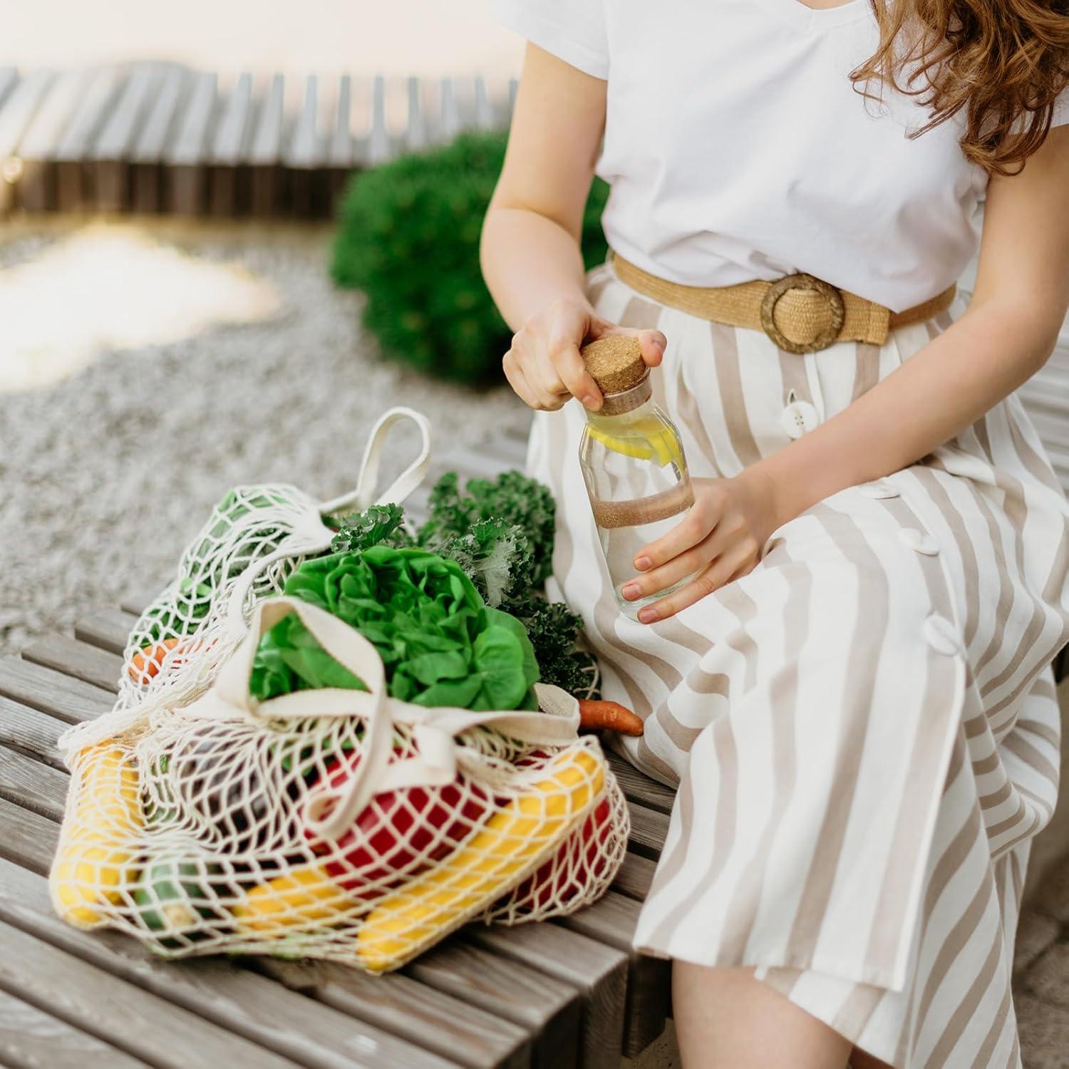Bolsas de Almacenamiento Reutilizables uxcell de Malla Algodón