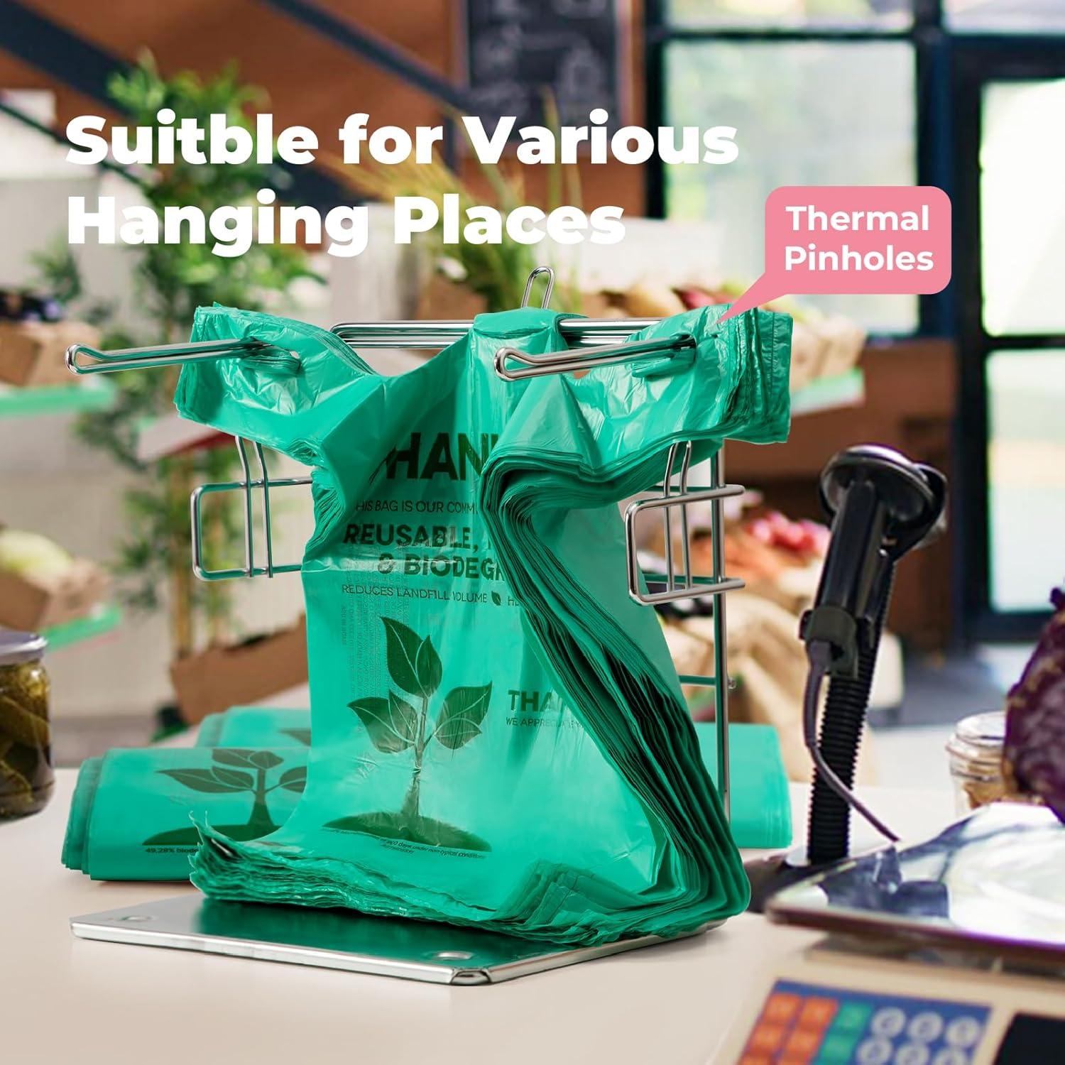 Bolsas biodegradables FMP Brands - 100 unidades tipo camiseta