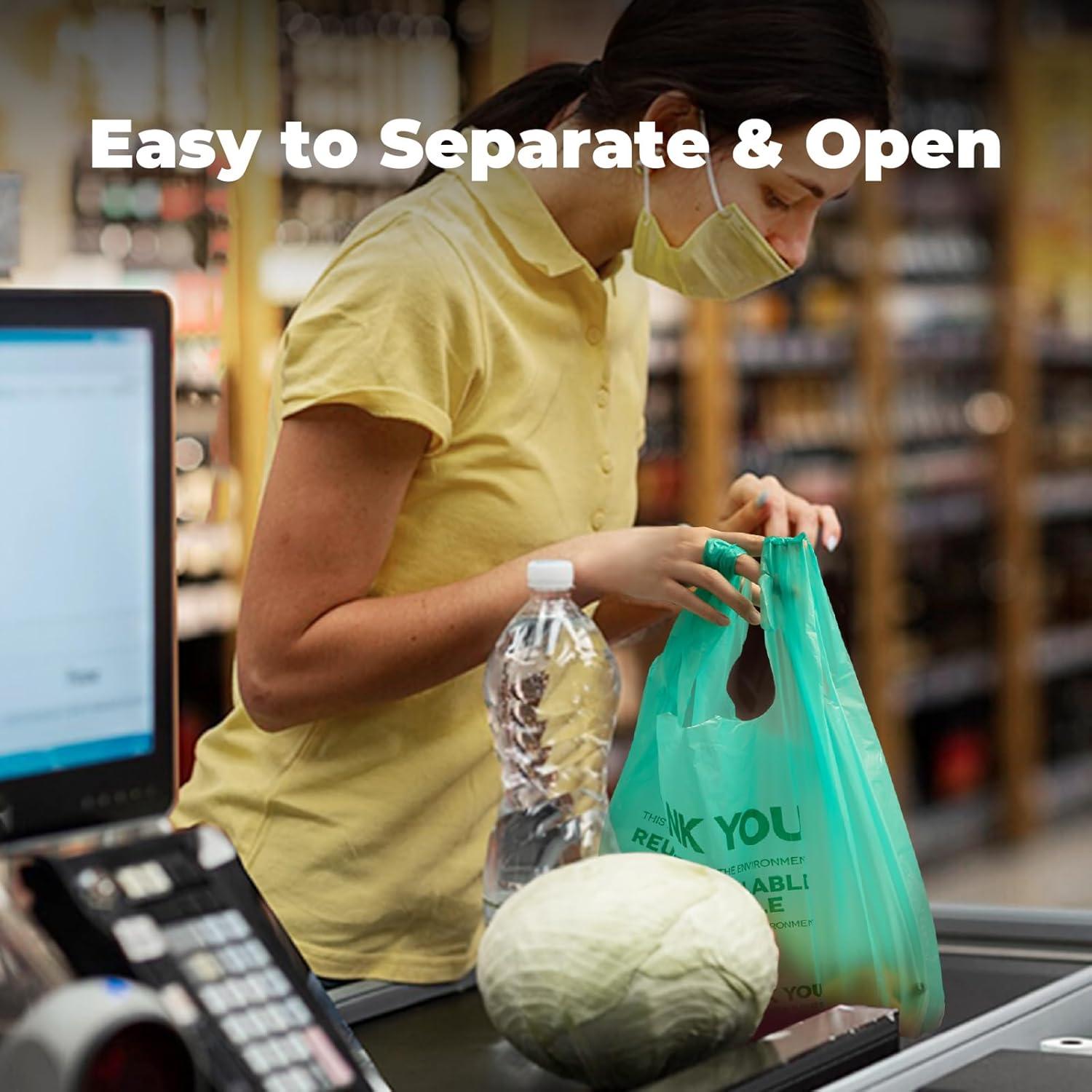 Bolsas biodegradables FMP Brands - 100 unidades tipo camiseta