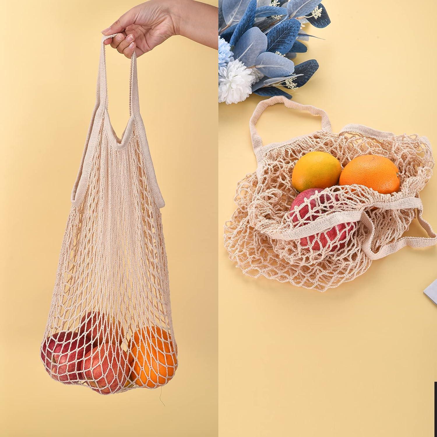 Bolsas de Compras Reutilizables de Algodón Ecológicas 2 Pack