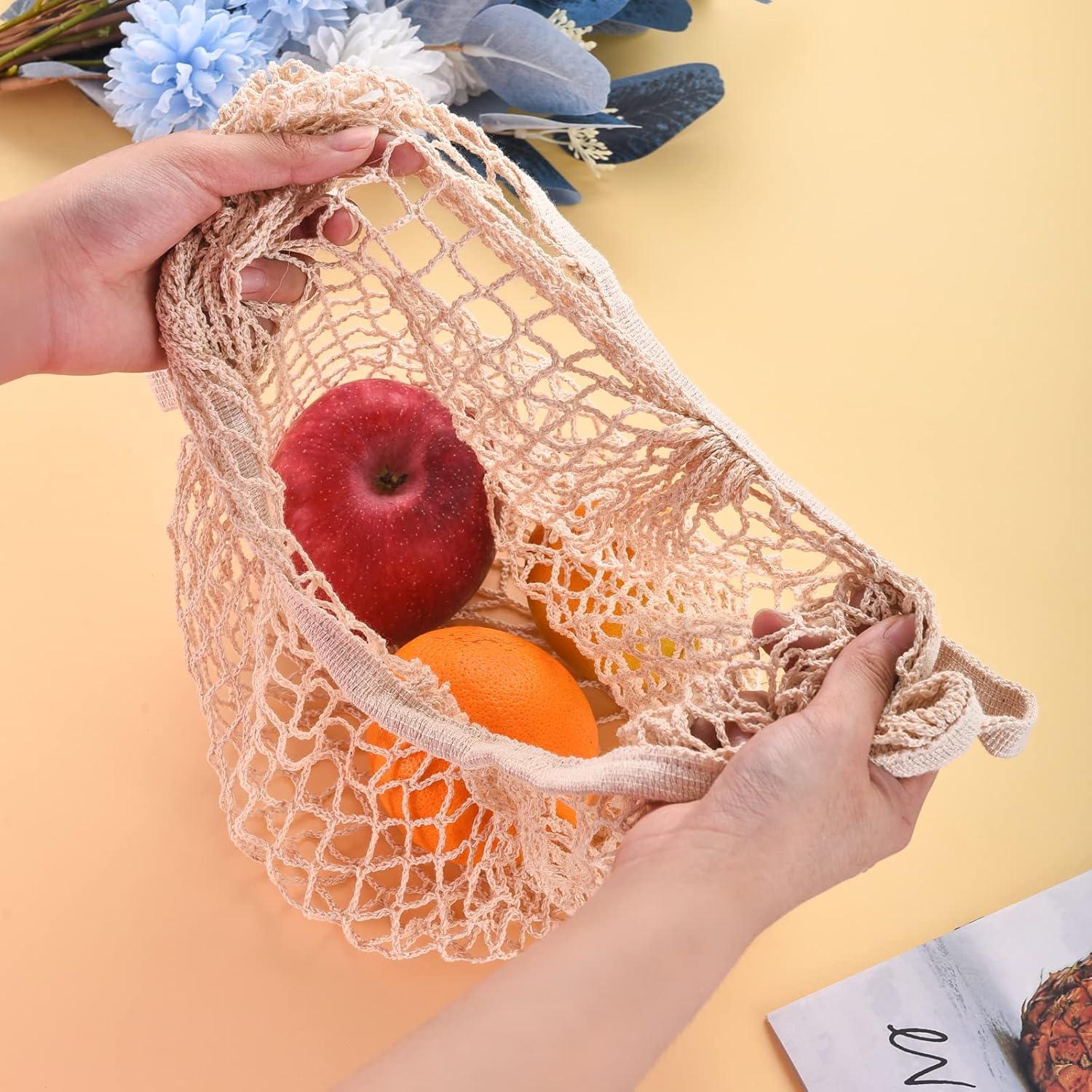 Bolsas de Compras Reutilizables de Algodón Ecológicas 2 Pack