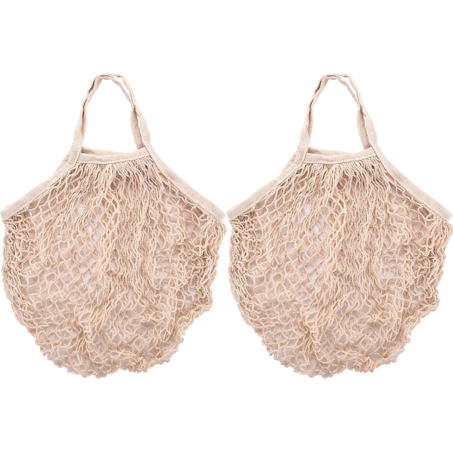 Bolsas de Compras Reutilizables de Algodón Ecológicas 2 Pack