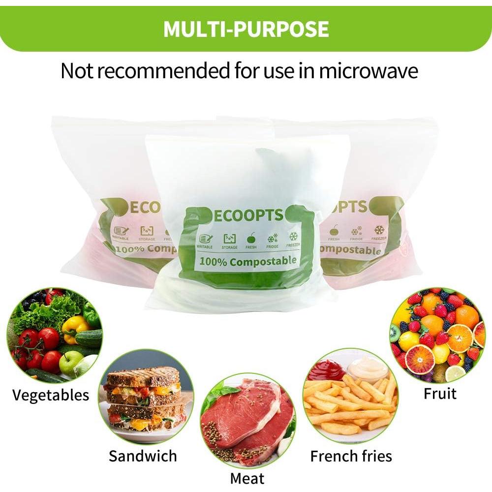 Bolsas Compostables ECOOPTS Grande 20 Unidades 27x28 cm