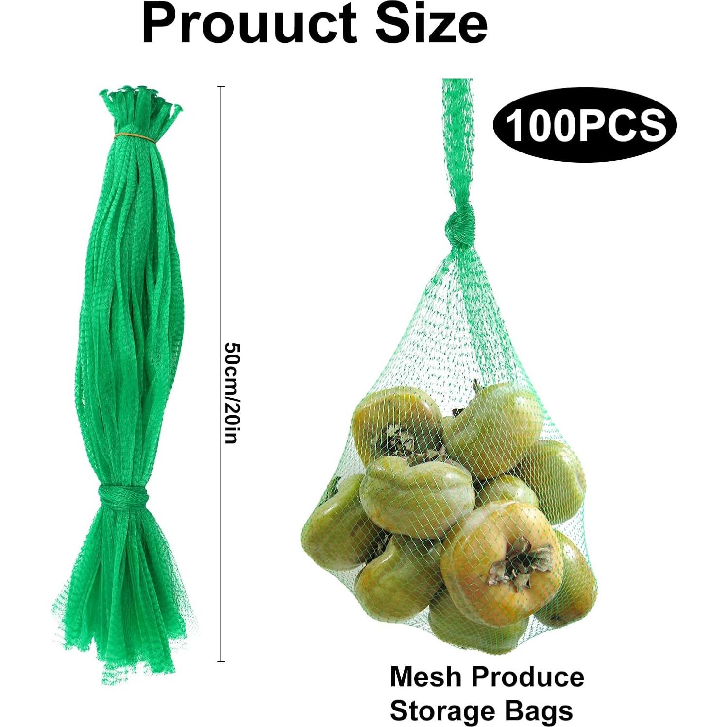 100 Bolsas de Malla Reutilizables Sopoloray 50.8 cm Verde