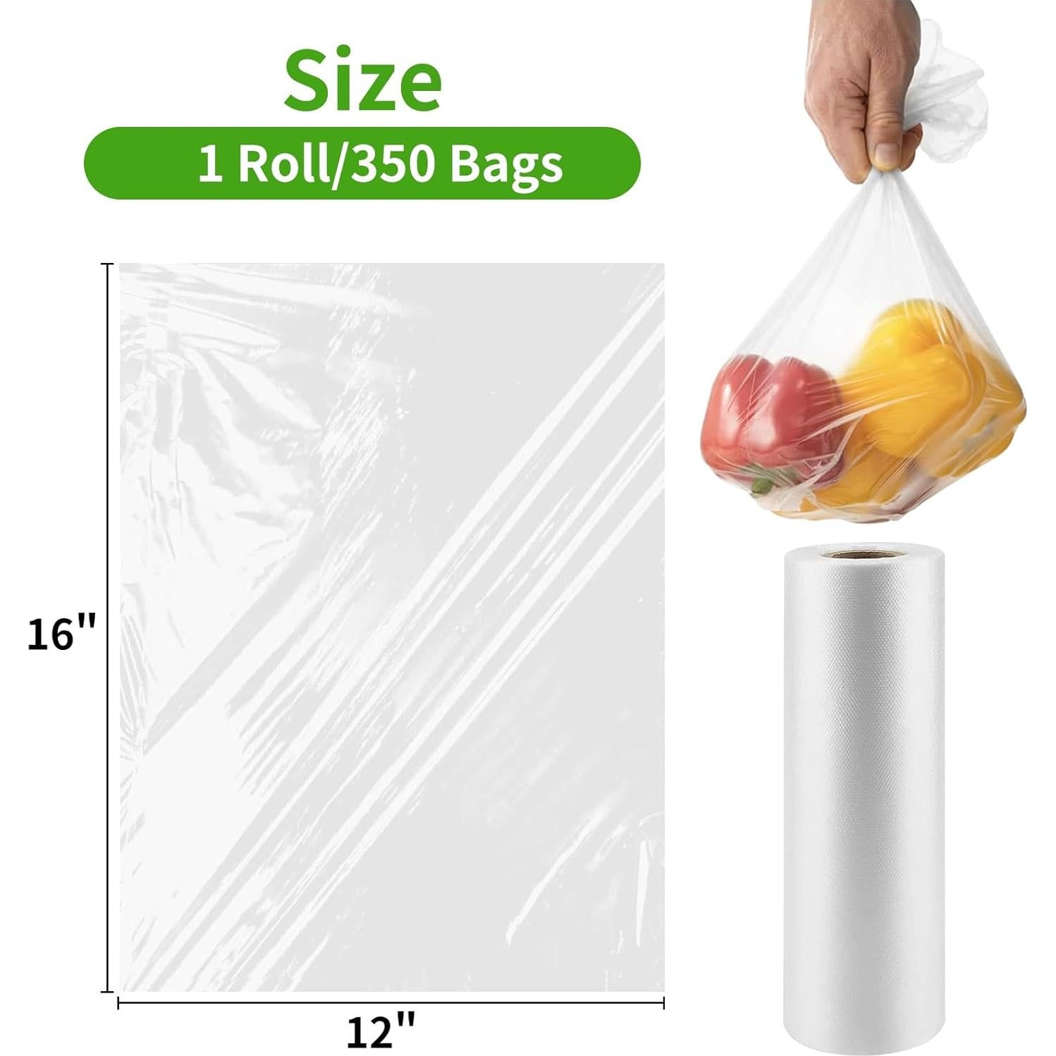 Bolsas de Plástico Transparentes FungLam 12x16" 350 Pcs