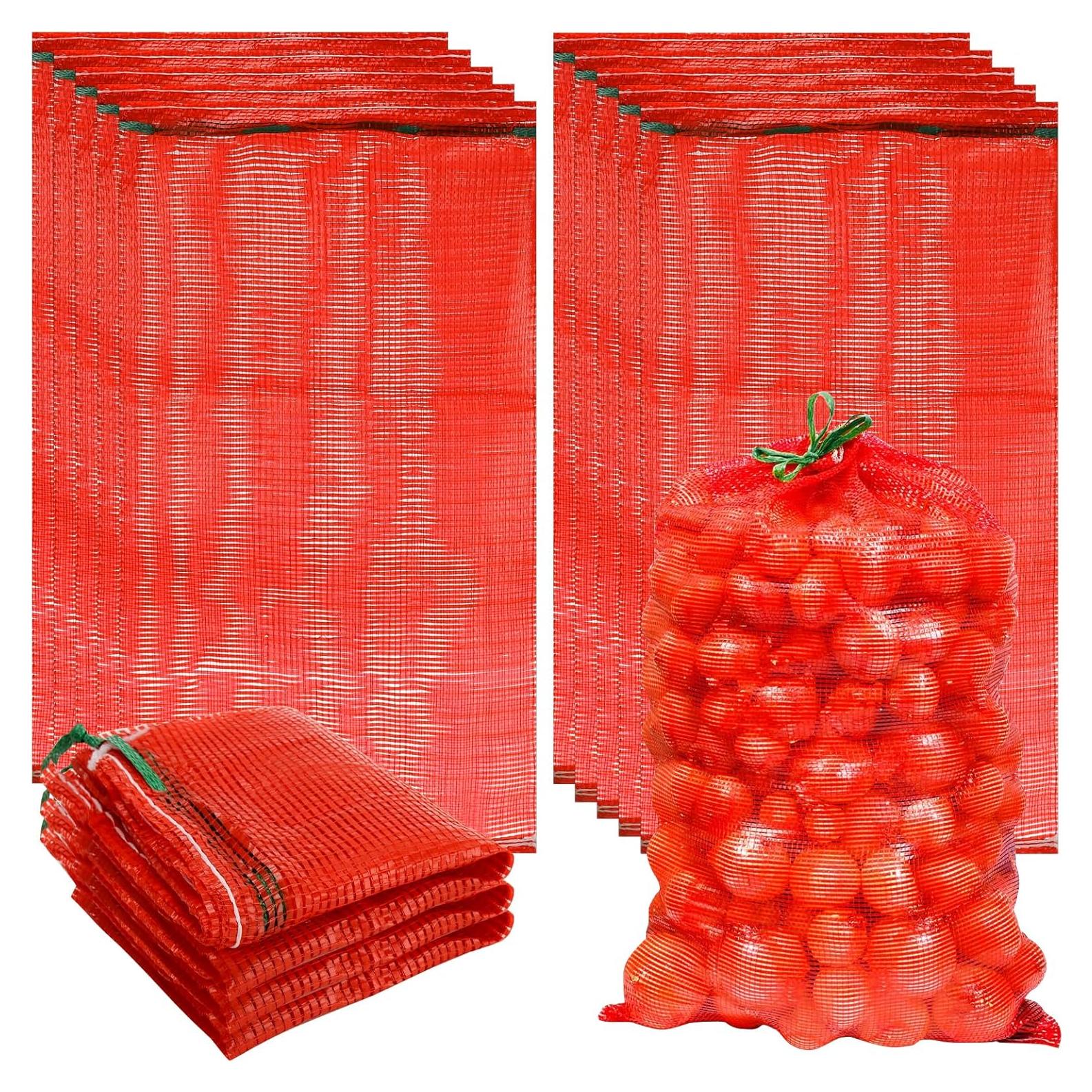 Paquete de 100 bolsas de malla MUKLEI 40x70 cm para cebollas