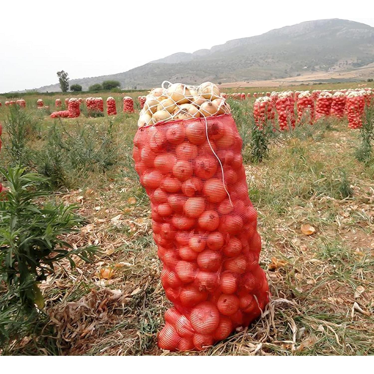 Paquete de 100 bolsas de malla MUKLEI 40x70 cm para cebollas
