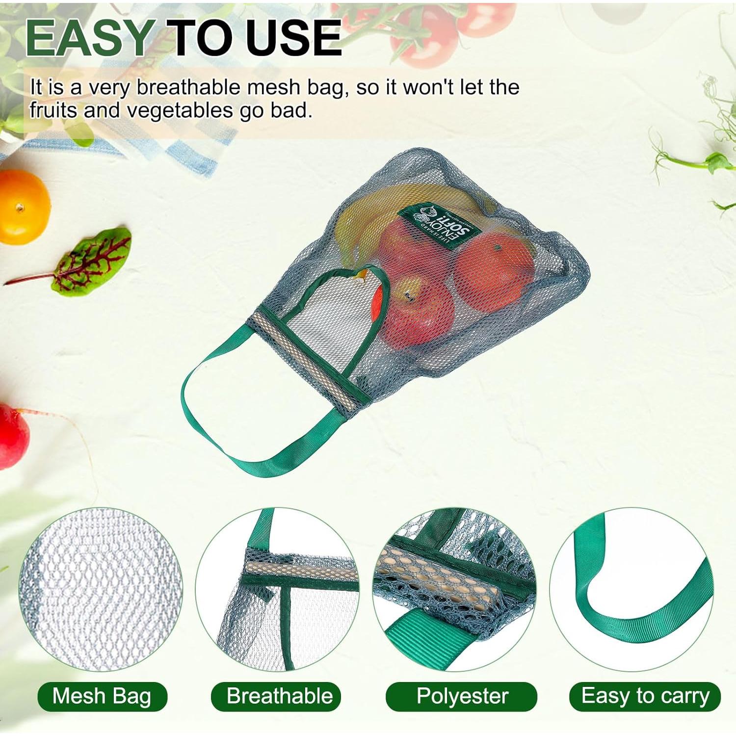 Bolsa de Almacenamiento de Malla Colgante uxcell 2Pcs 41x30cm Verde