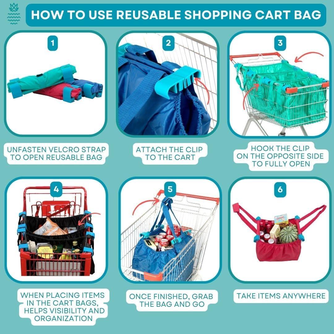 Paquete de 3 Bolsas Reutilizables Handy Sandy Azul 40.6x21.6cm