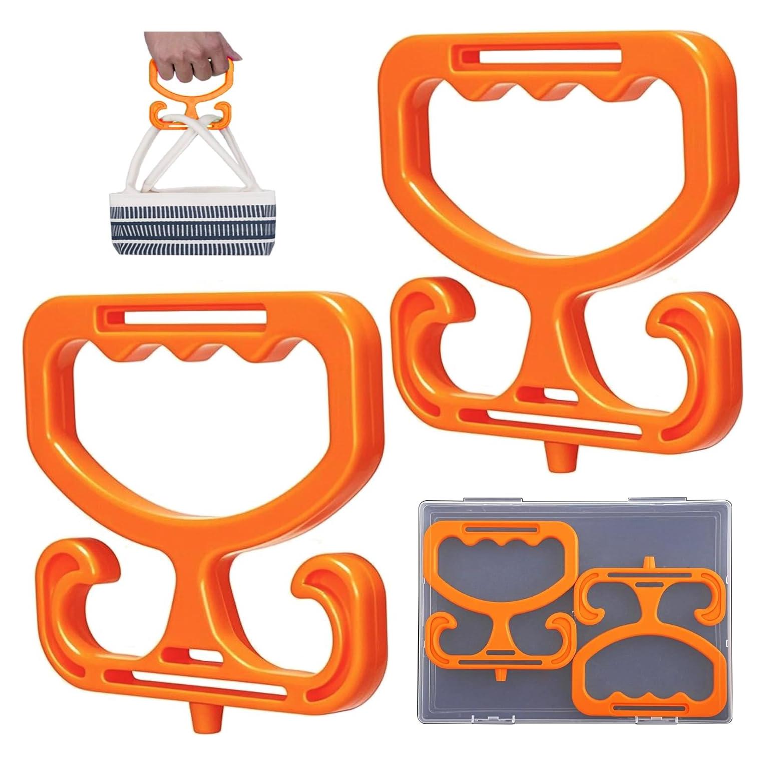 Porta Bolsas de Compras Phininia Naranja 2 Piezas Soporta 45kg