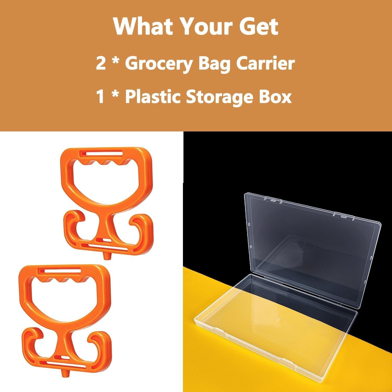 Porta Bolsas de Compras Phininia Naranja 2 Piezas Soporta 45kg