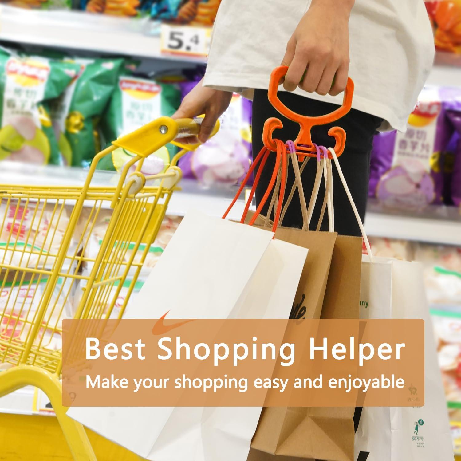 Porta Bolsas de Compras Phininia Naranja 2 Piezas Soporta 45kg