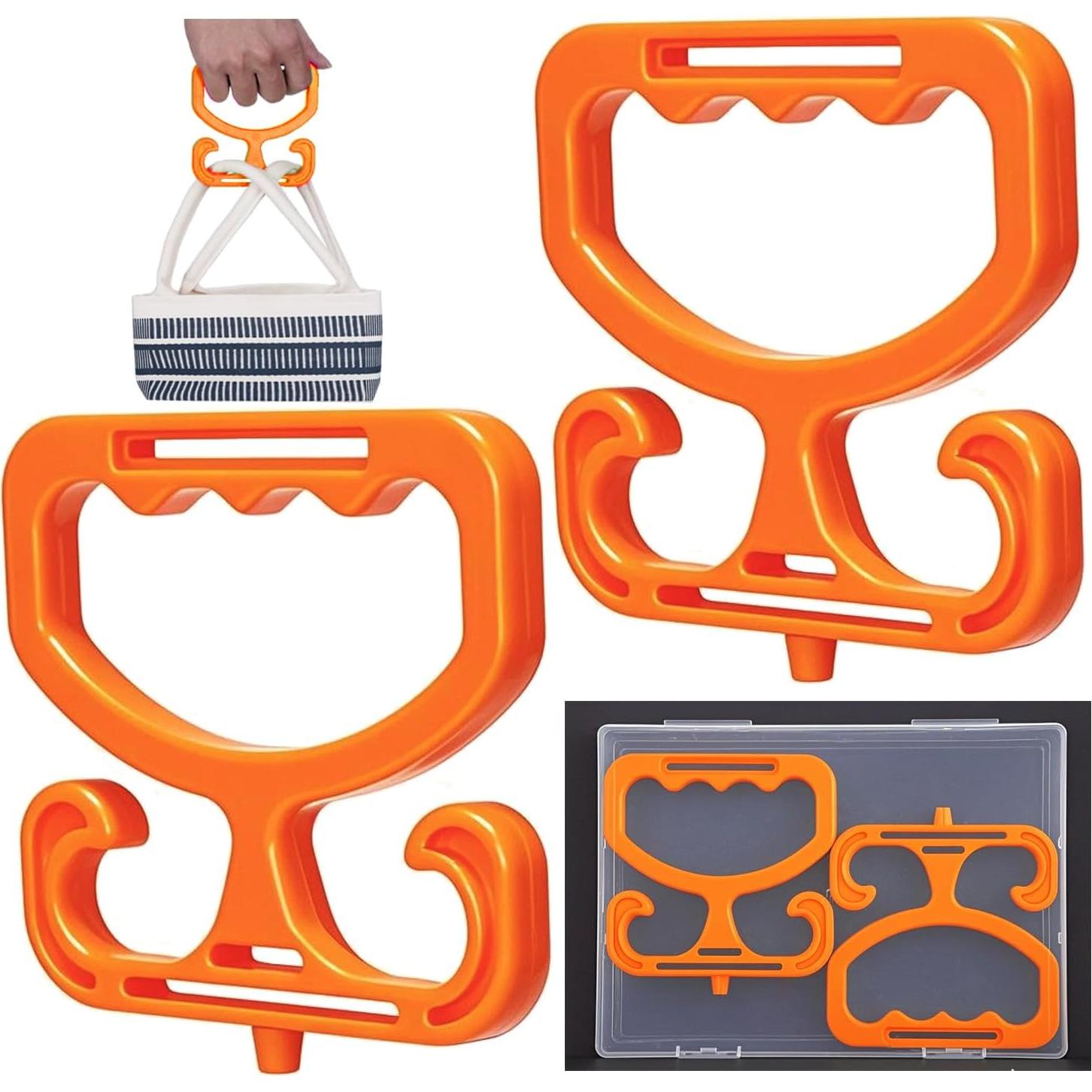 Porta Bolsas de Compras Phininia Naranja 2 Piezas Soporta 45kg