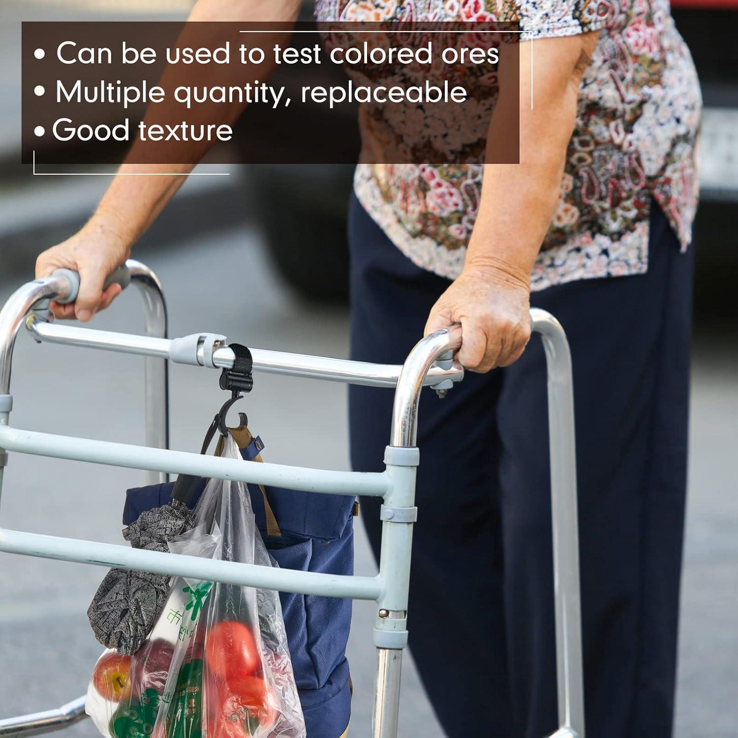 Ganchos para Andador Taiyin 4 Pcs Rotación 360° Soporte Bolsa