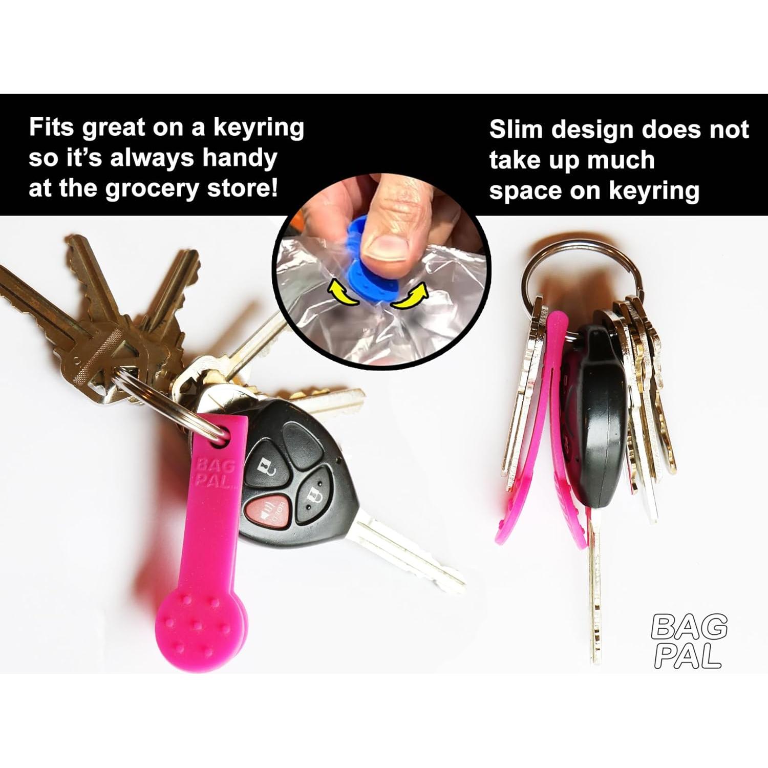 Abridor de bolsas de excremento y supermercado SilenTags - Paquete de 2