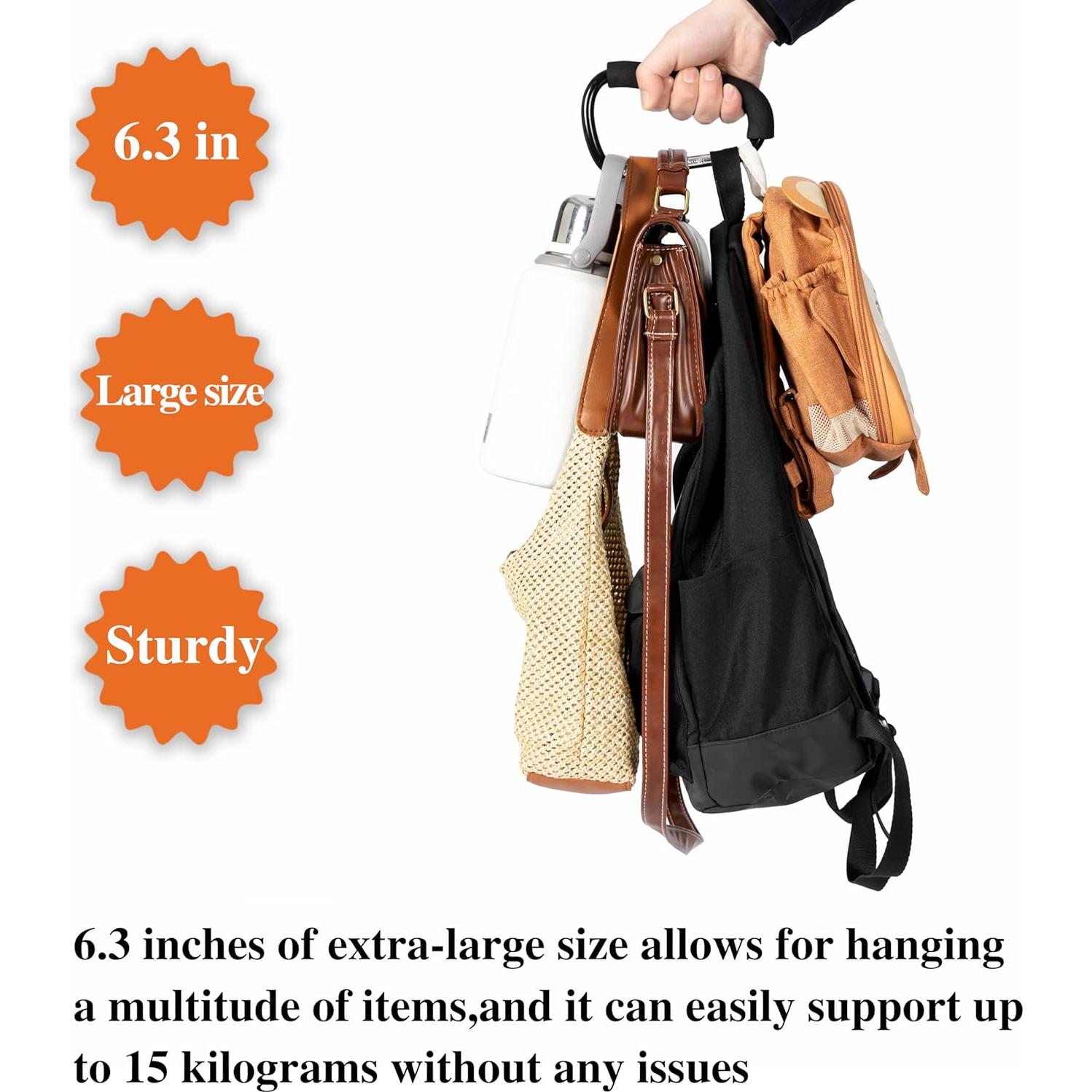 Ganchos para Cochecito Funbliss - Paquete de 2, Aluminio, 16 cm