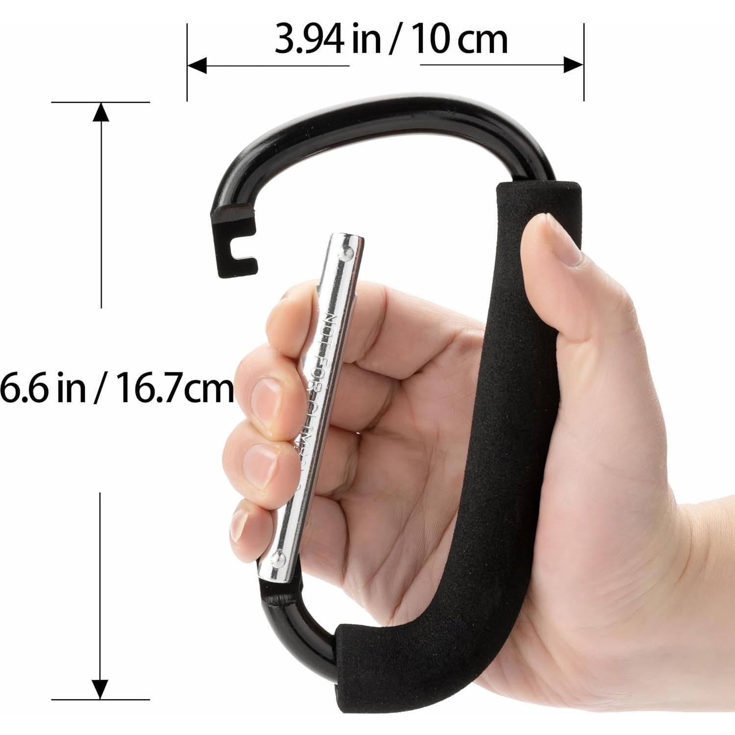 Ganchos para Cochecito Funbliss - Paquete de 2, Aluminio, 16 cm