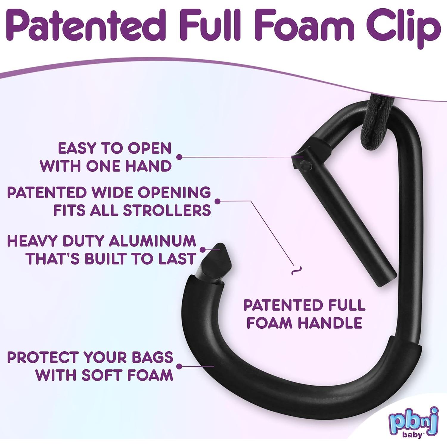 Ganchos para Cochecito PBnJ - Organizador de Bolsas 2 Piezas