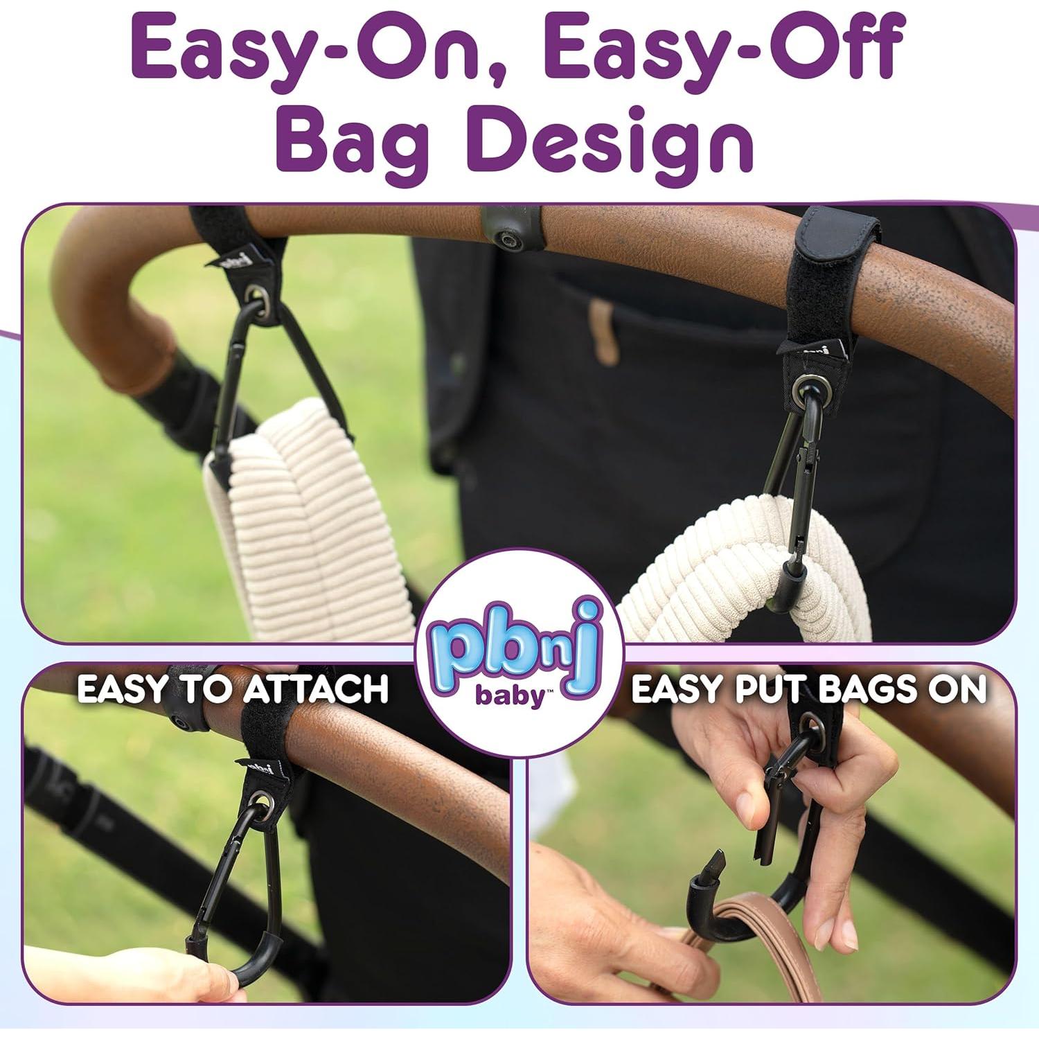 Ganchos para Cochecito PBnJ - Organizador de Bolsas 2 Piezas