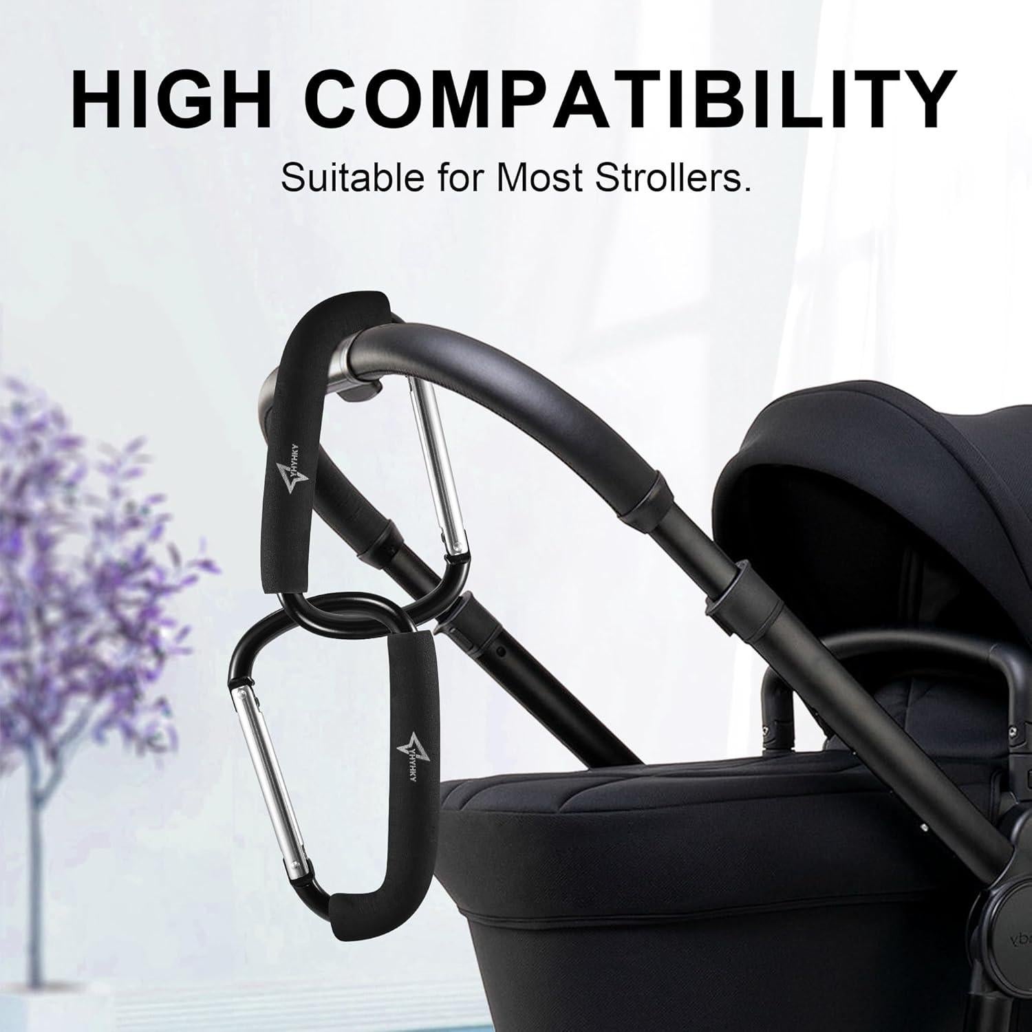 Ganchos para Cochecito YHYHKY 2 Pcs 16 cm Aluminio Antideslizante