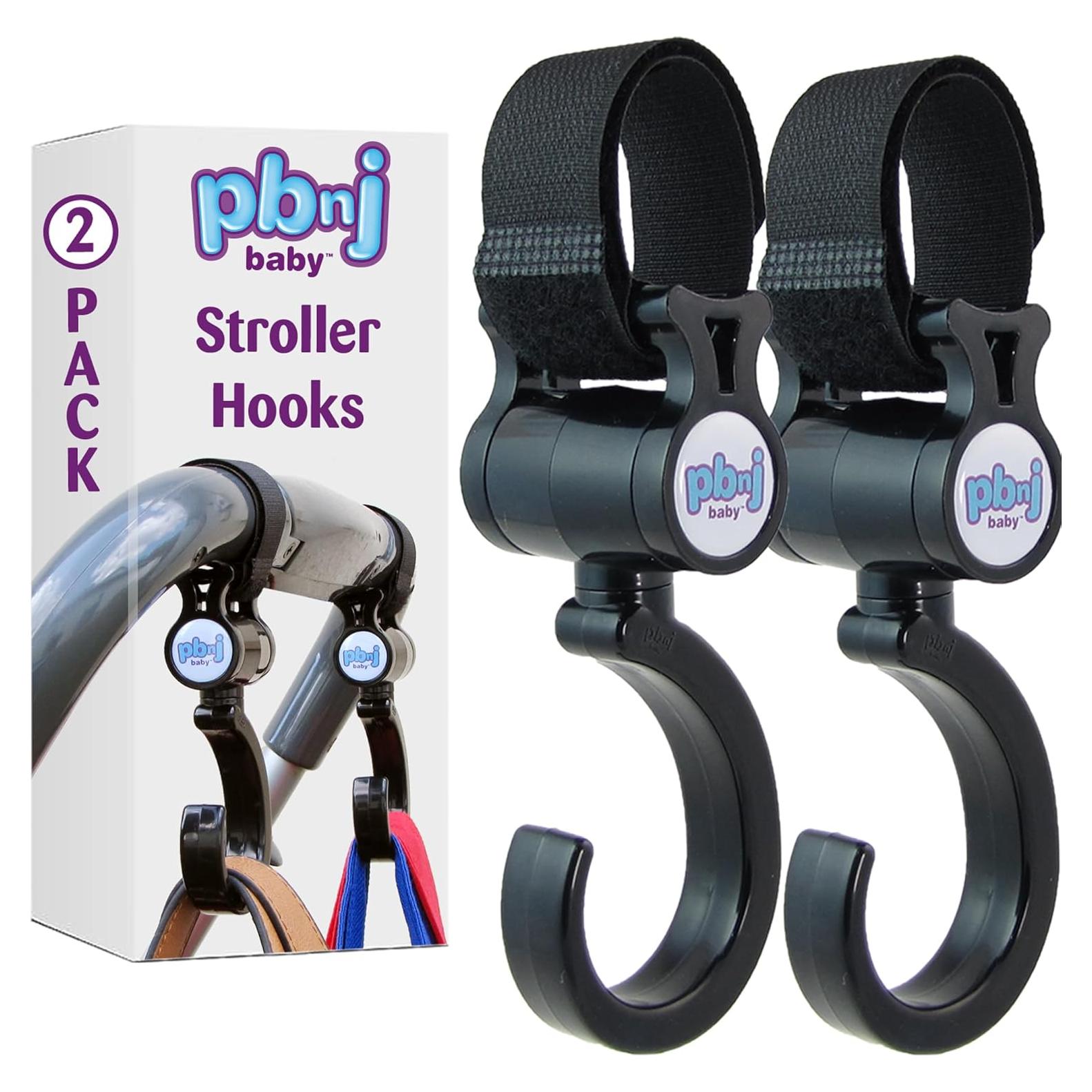 Ganchos para Cochecito PBnJ - Organizador de Bolsas 2 Piezas