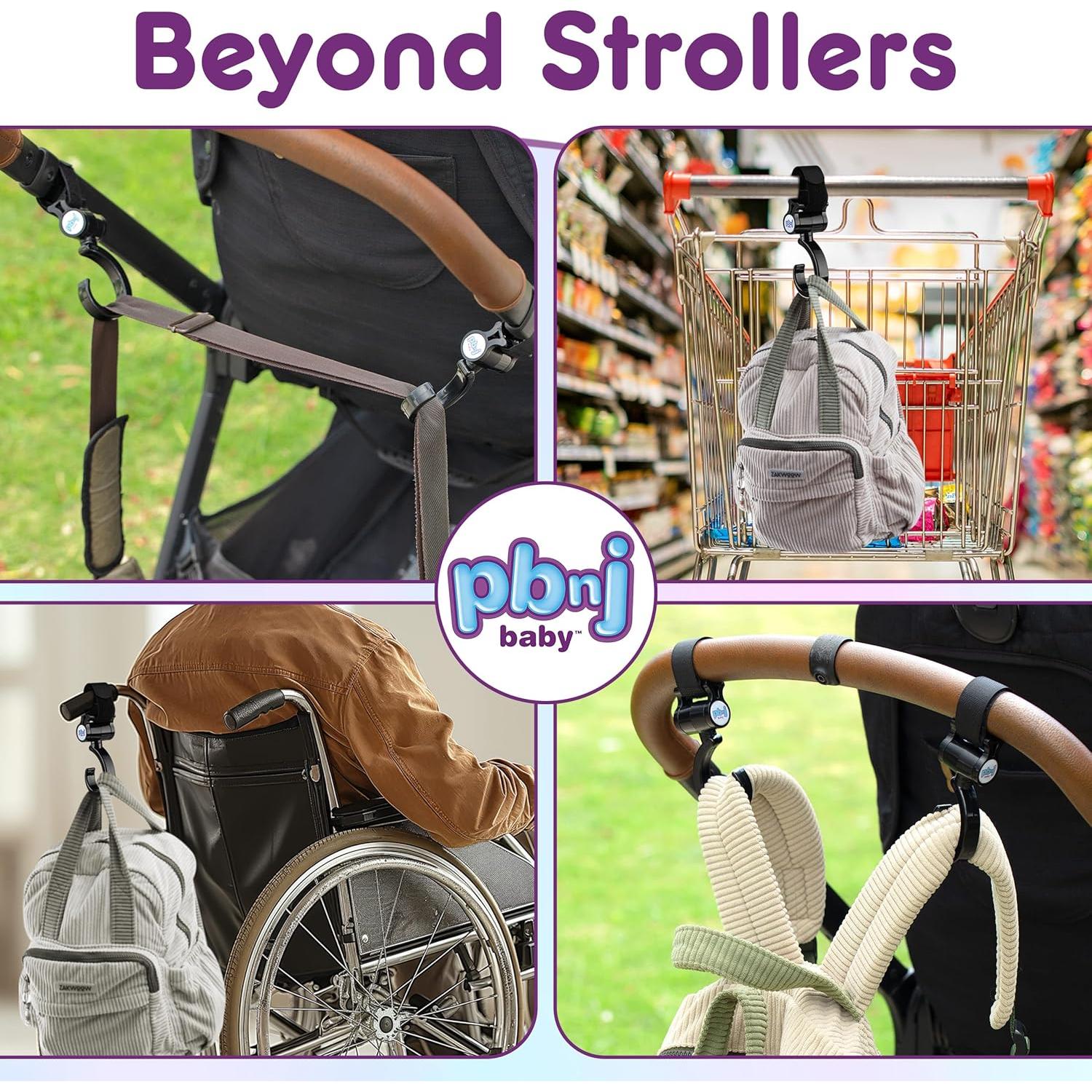 Ganchos para Cochecito PBnJ - Organizador de Bolsas 2 Piezas