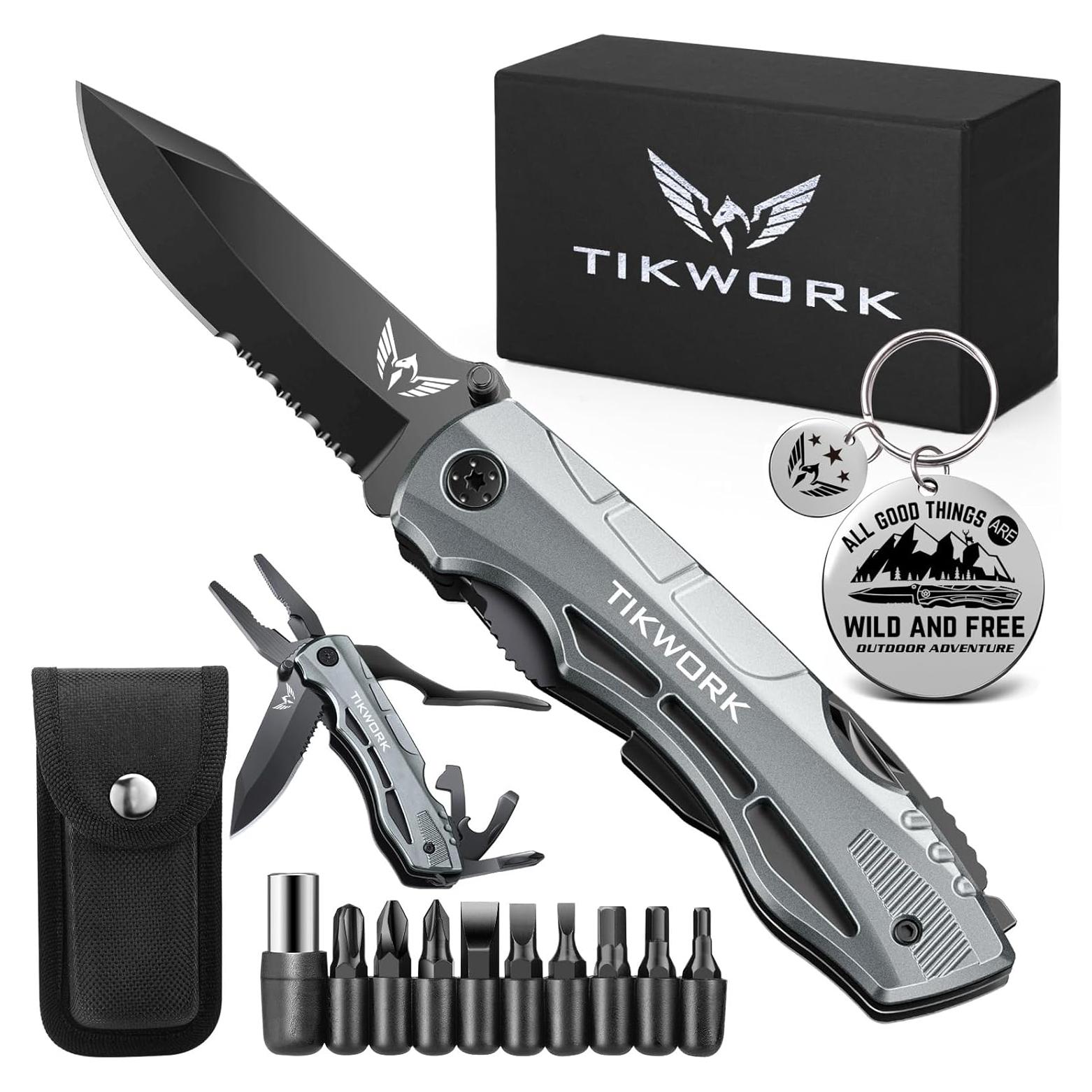 Cuchillo de bolsillo TIKWORK multitool para hombres 0.41 kg