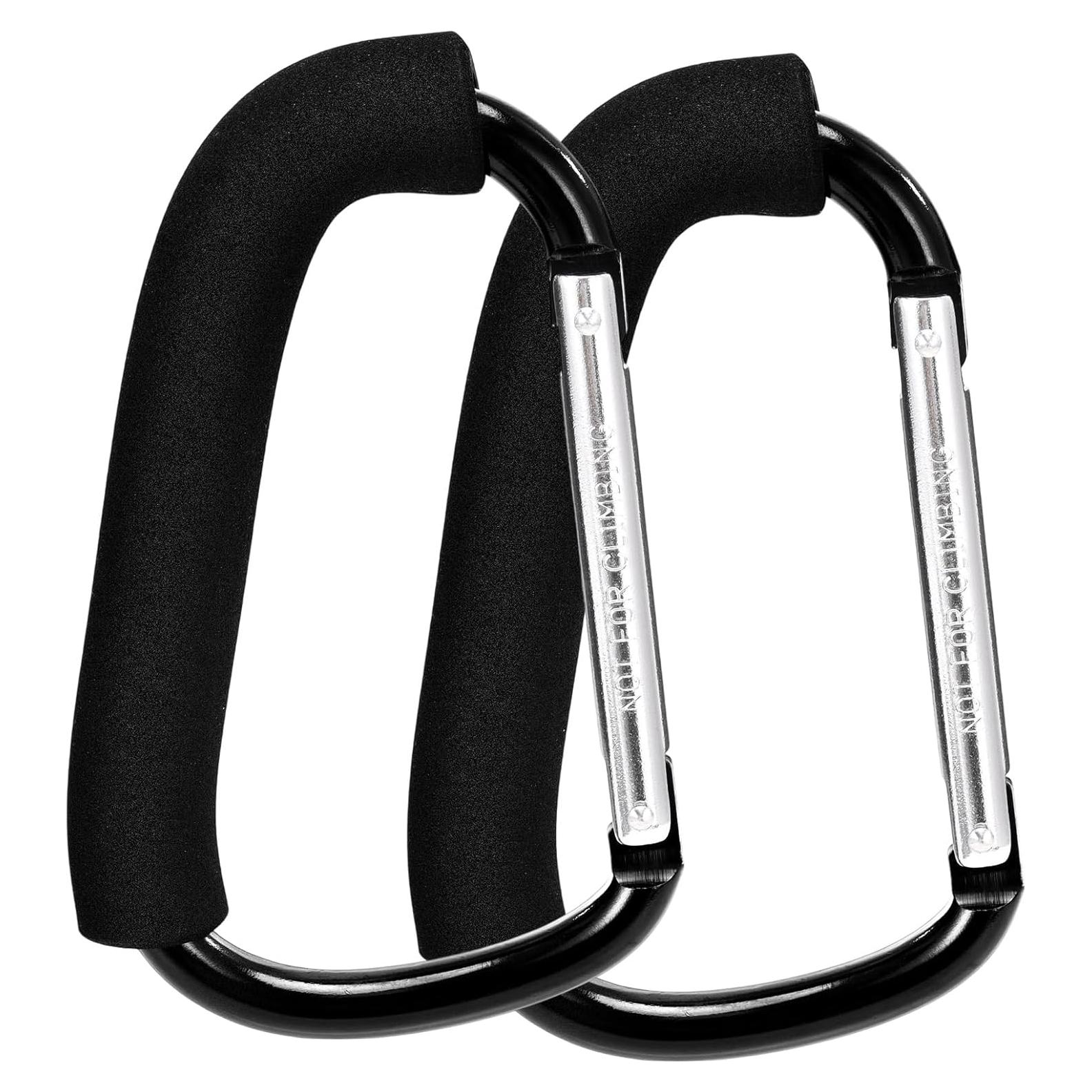 Ganchos para Cochecito AUGHOA - 2 Clips Mosquetón 16x10 cm