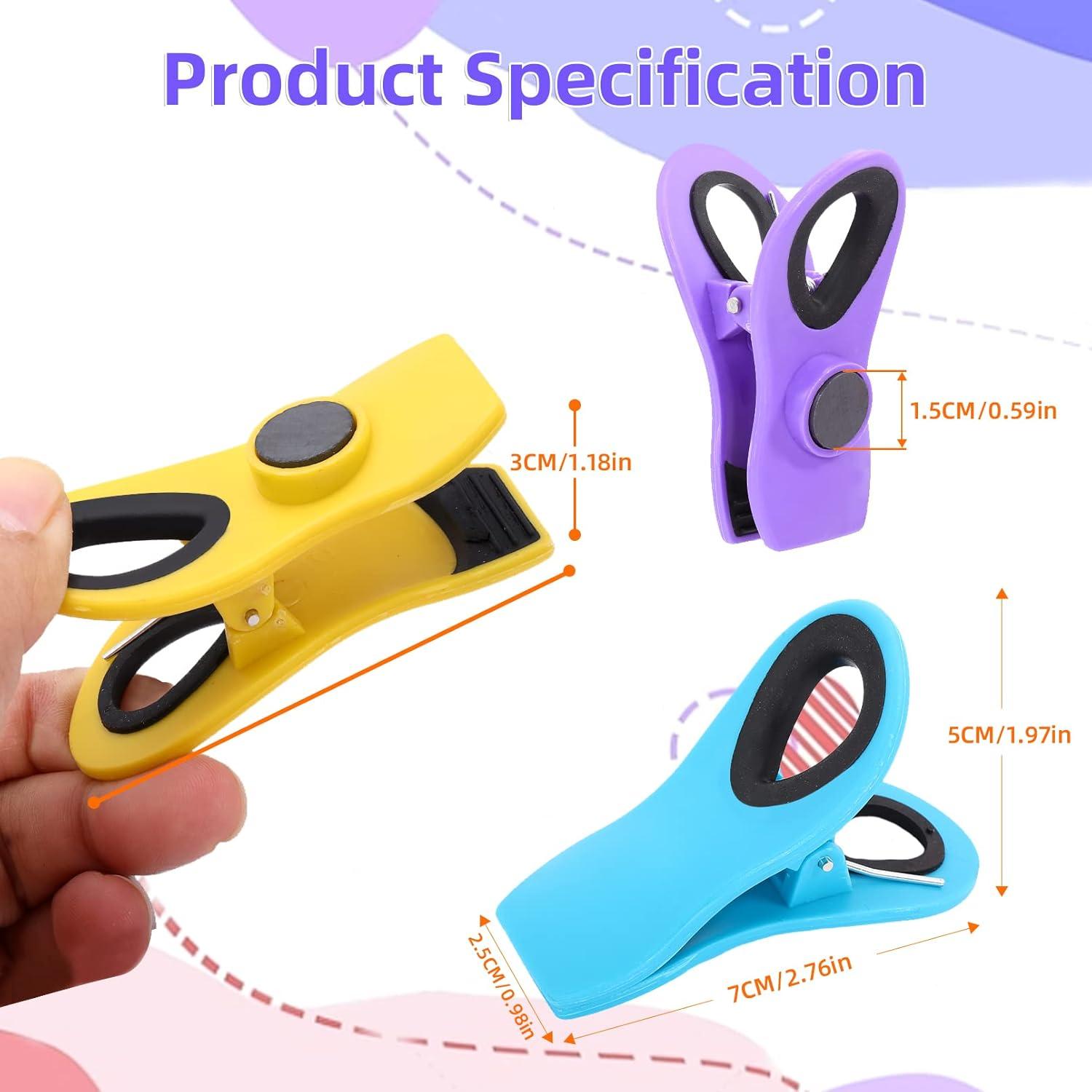 Clips Magnéticos para Bolsas Tivcck - 18 Piezas Colores Brillantes