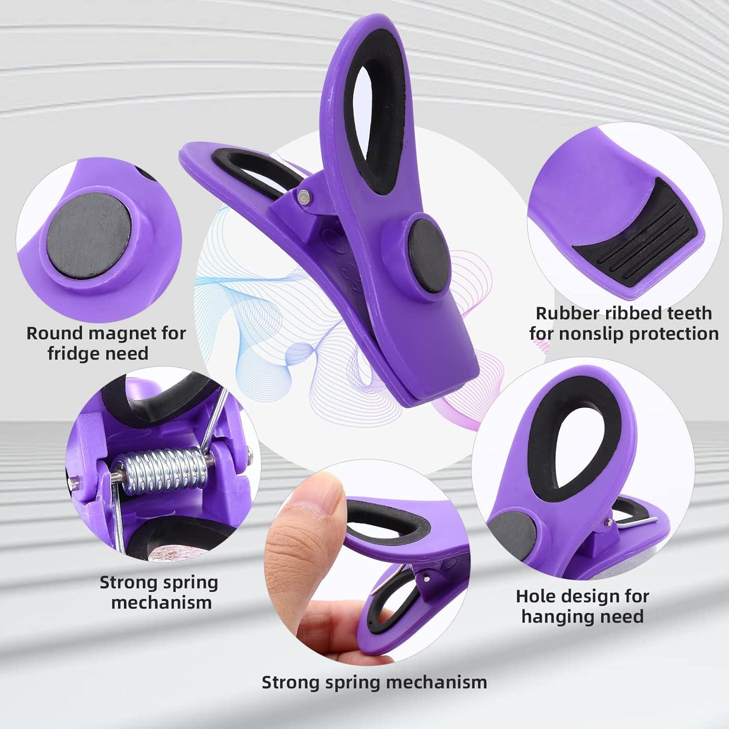 Clips Magnéticos para Bolsas Tivcck - 18 Piezas Colores Brillantes