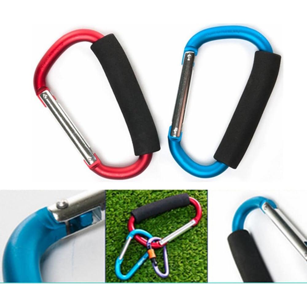 Gancho Carabiner YOTOM Grande D 13.7 cm Aluminio 2 Piezas