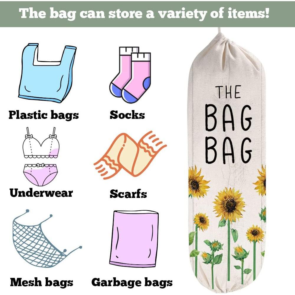 Soporte de Bolsa de Plástico Girasol 2 Piezas 56x23 cm