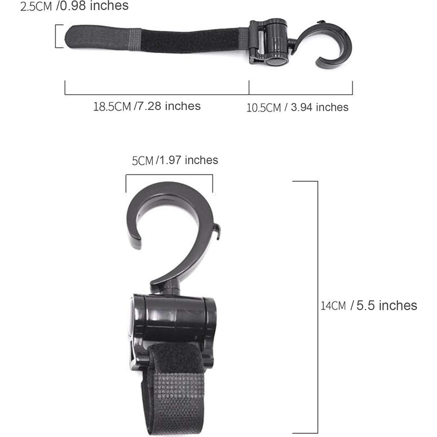 Ganchos para Cochecitos LLUFO - Organizador de Bolsas 2 Piezas