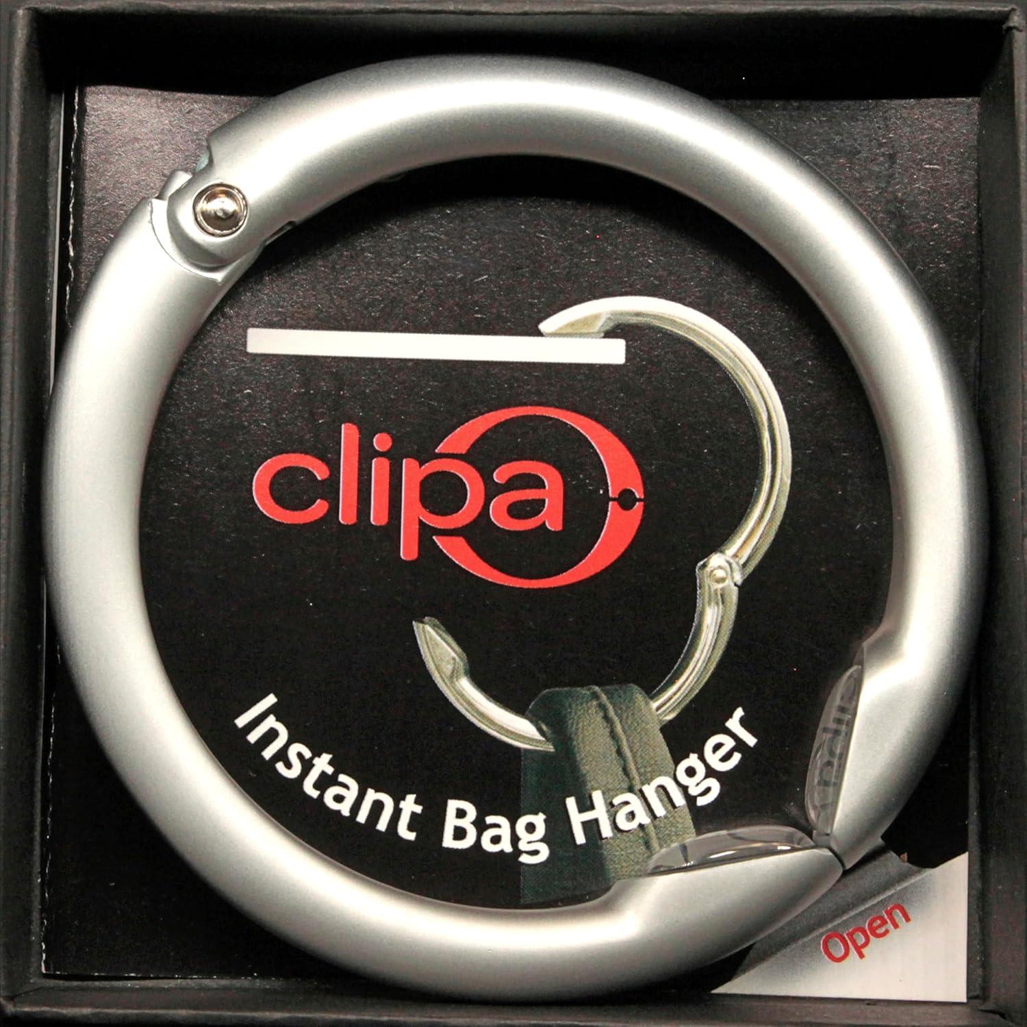 Clipa Bag Hanger Topcor Plateado Mate - Soporta 15 kg