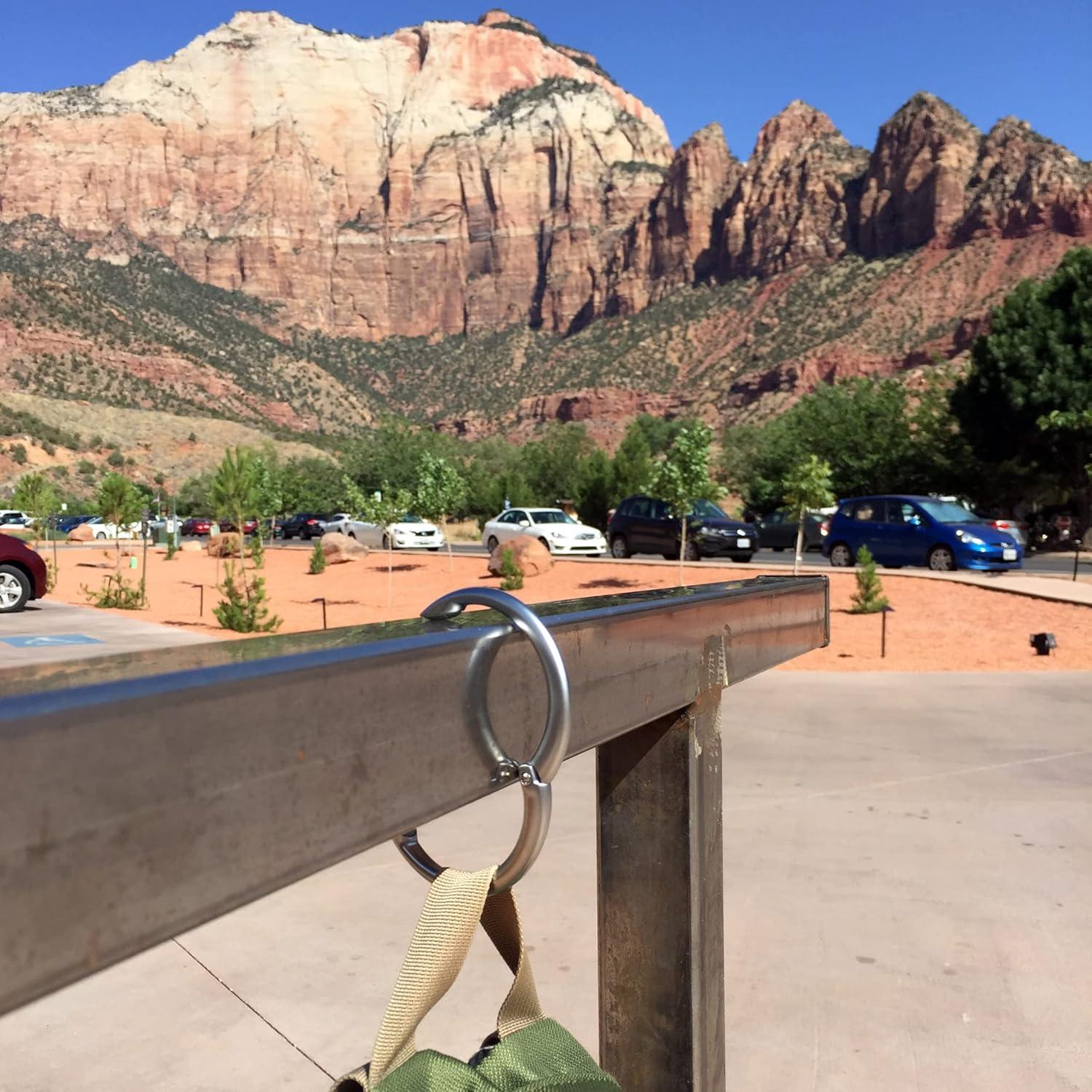 Clipa Bag Hanger Topcor Plateado Mate - Soporta 15 kg