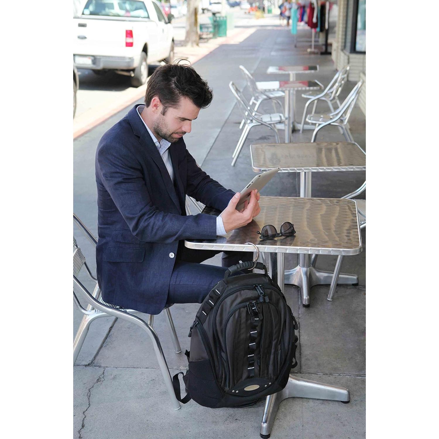 Clipa Bag Hanger Topcor Plateado Mate - Soporta 15 kg