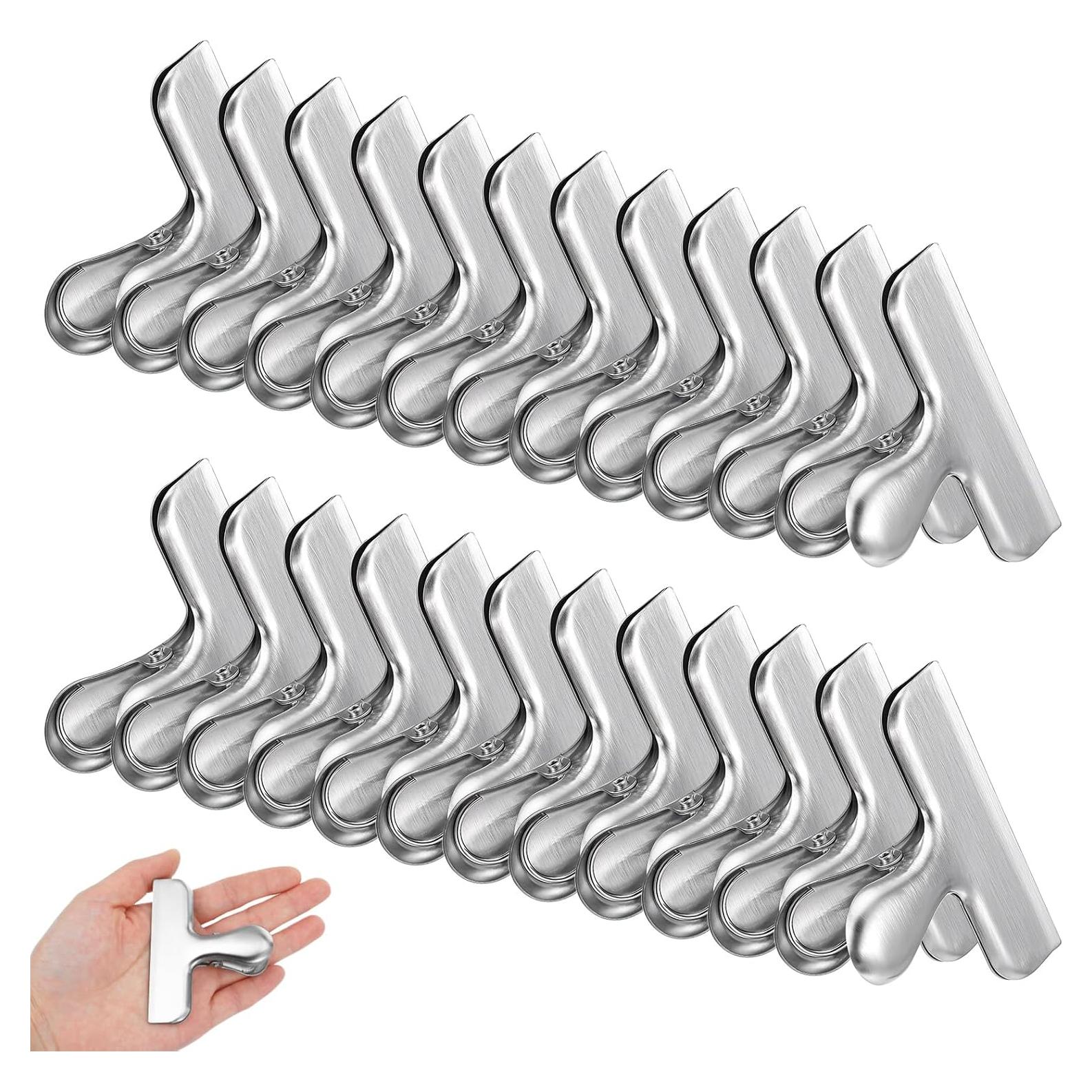 Paquete de 24 Clips de Bolsa de Acero Inoxidable Tolare 7.7 cm