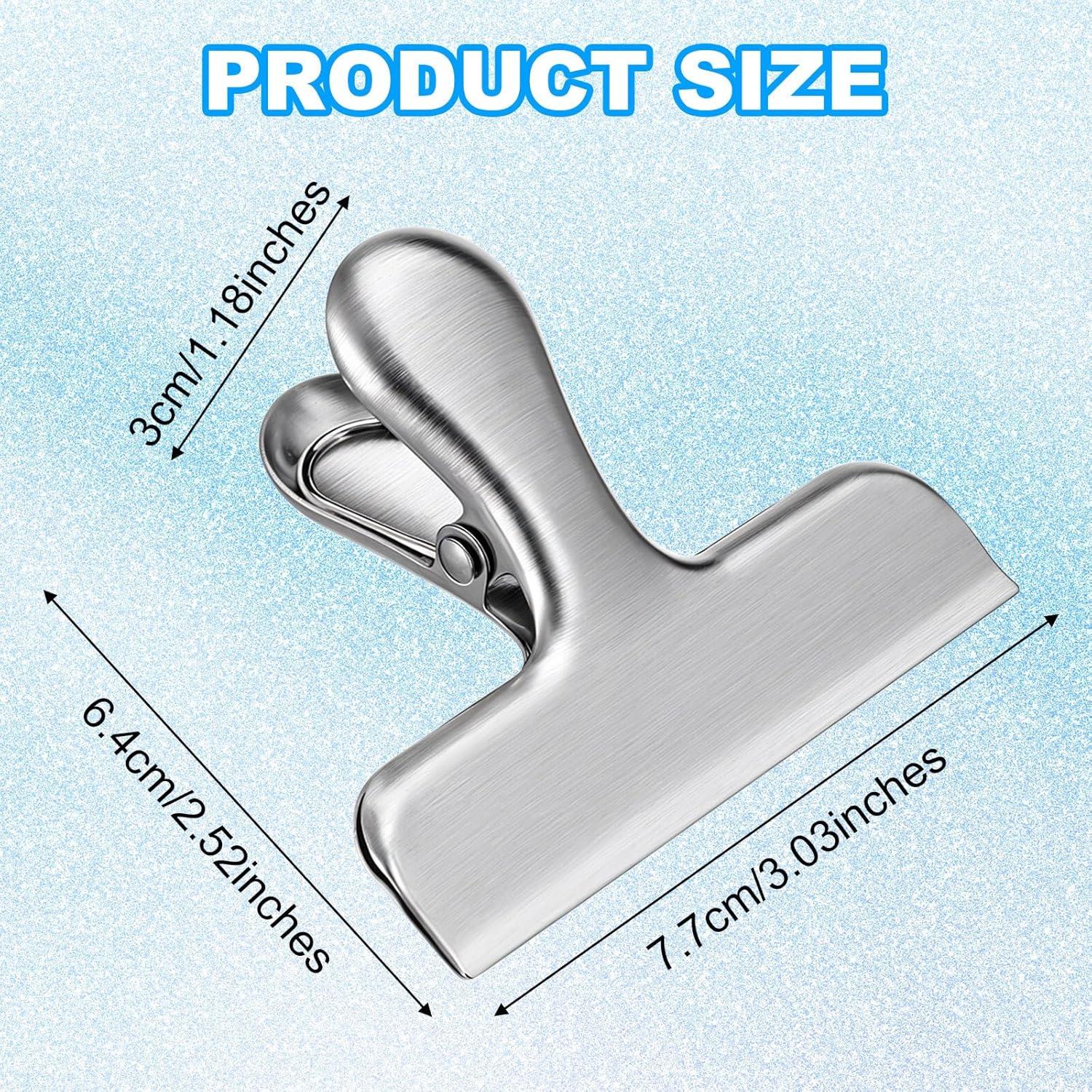 Paquete de 24 Clips de Bolsa de Acero Inoxidable Tolare 7.7 cm