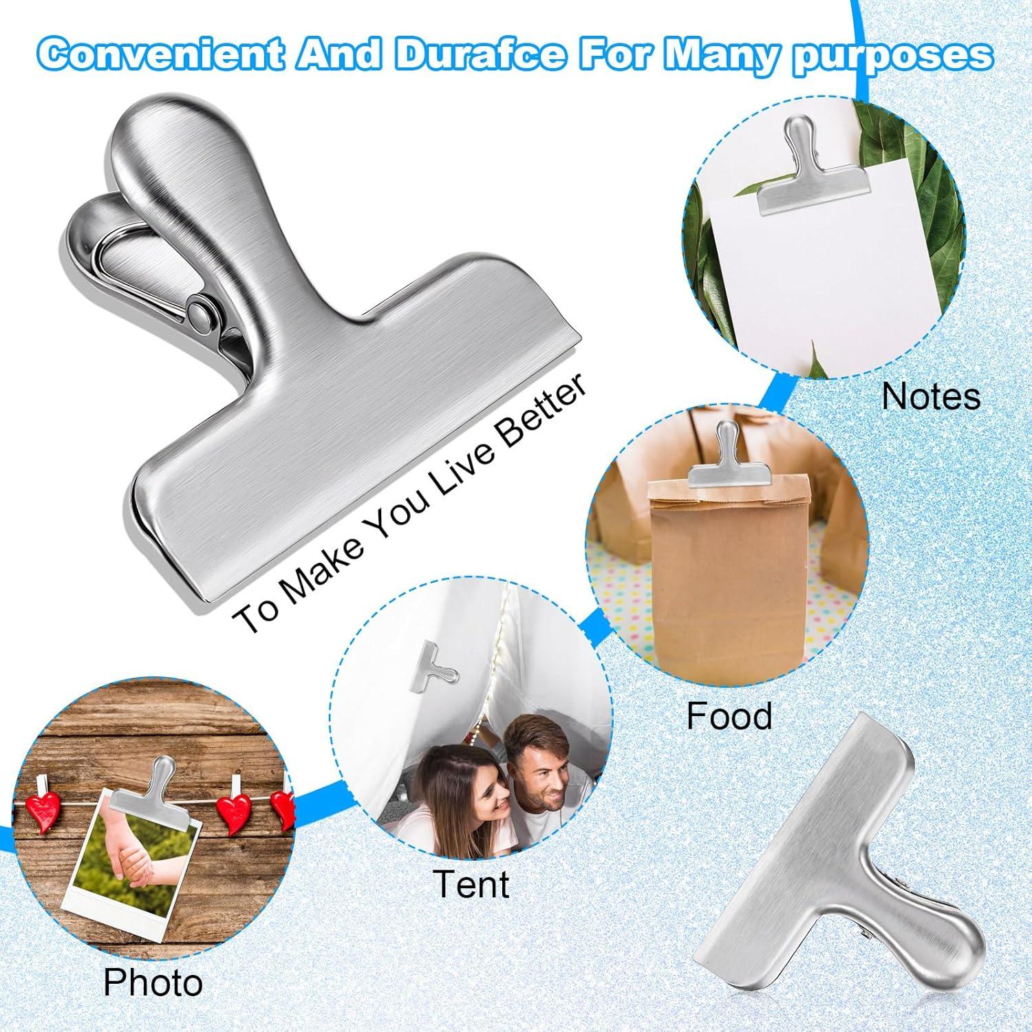 Paquete de 24 Clips de Bolsa de Acero Inoxidable Tolare 7.7 cm