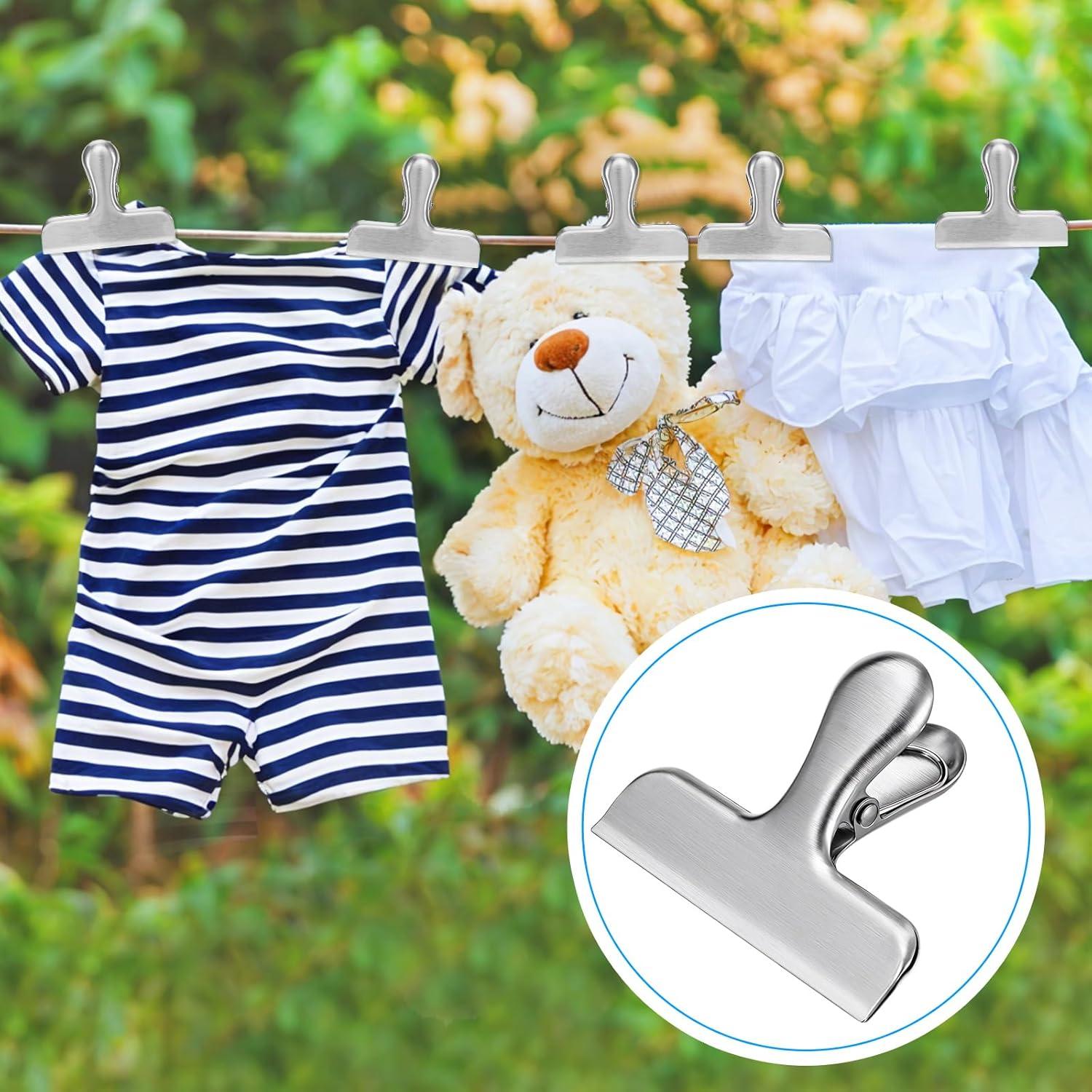 Paquete de 24 Clips de Bolsa de Acero Inoxidable Tolare 7.7 cm