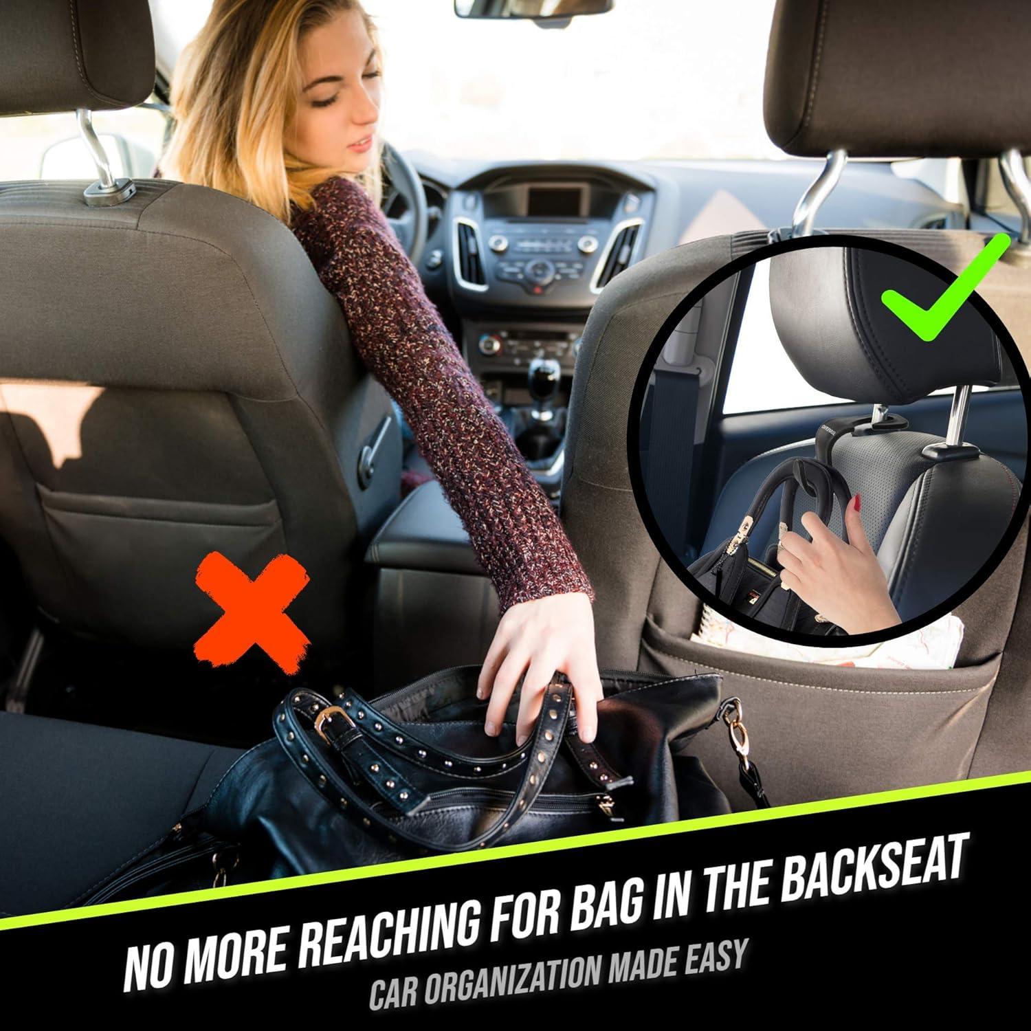 Ganchos de Cabecera para Auto Sunferno - Paquete de 4