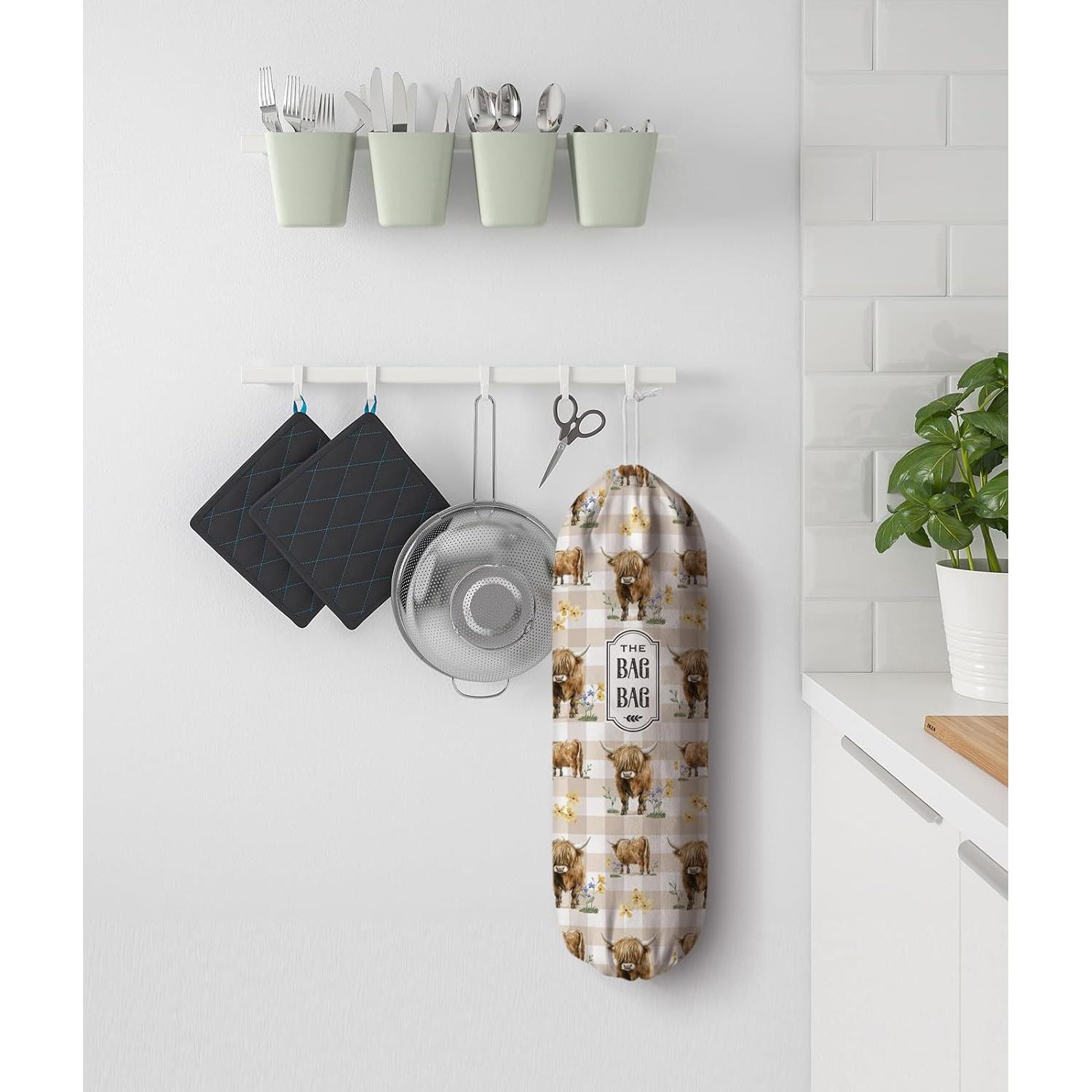 Soporte de Bolsa de Plástico Moanlor Art Vaca Marrón 58 cm